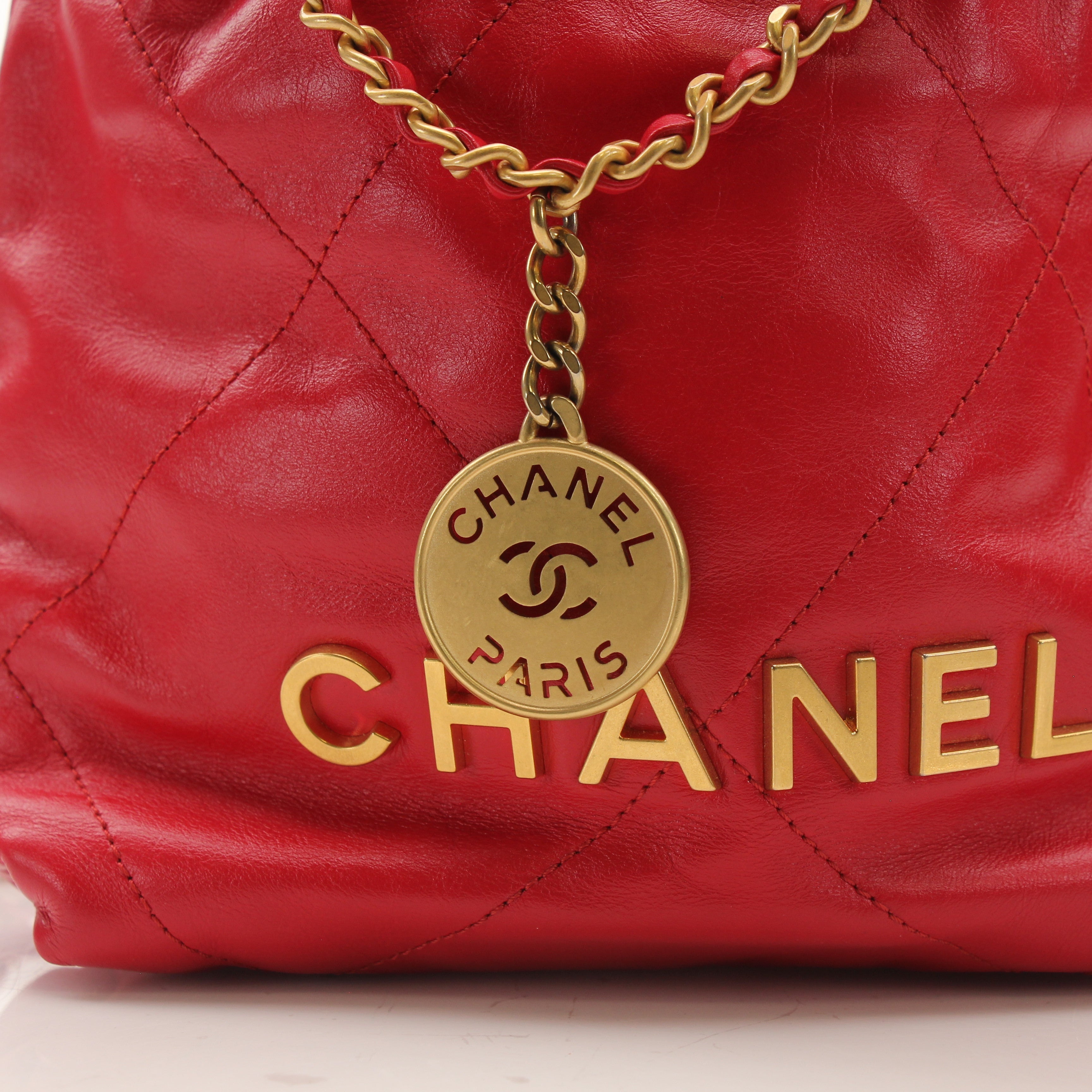 Chanel Calfskin Quilted Mini Chanel 22 Shoulder Bag