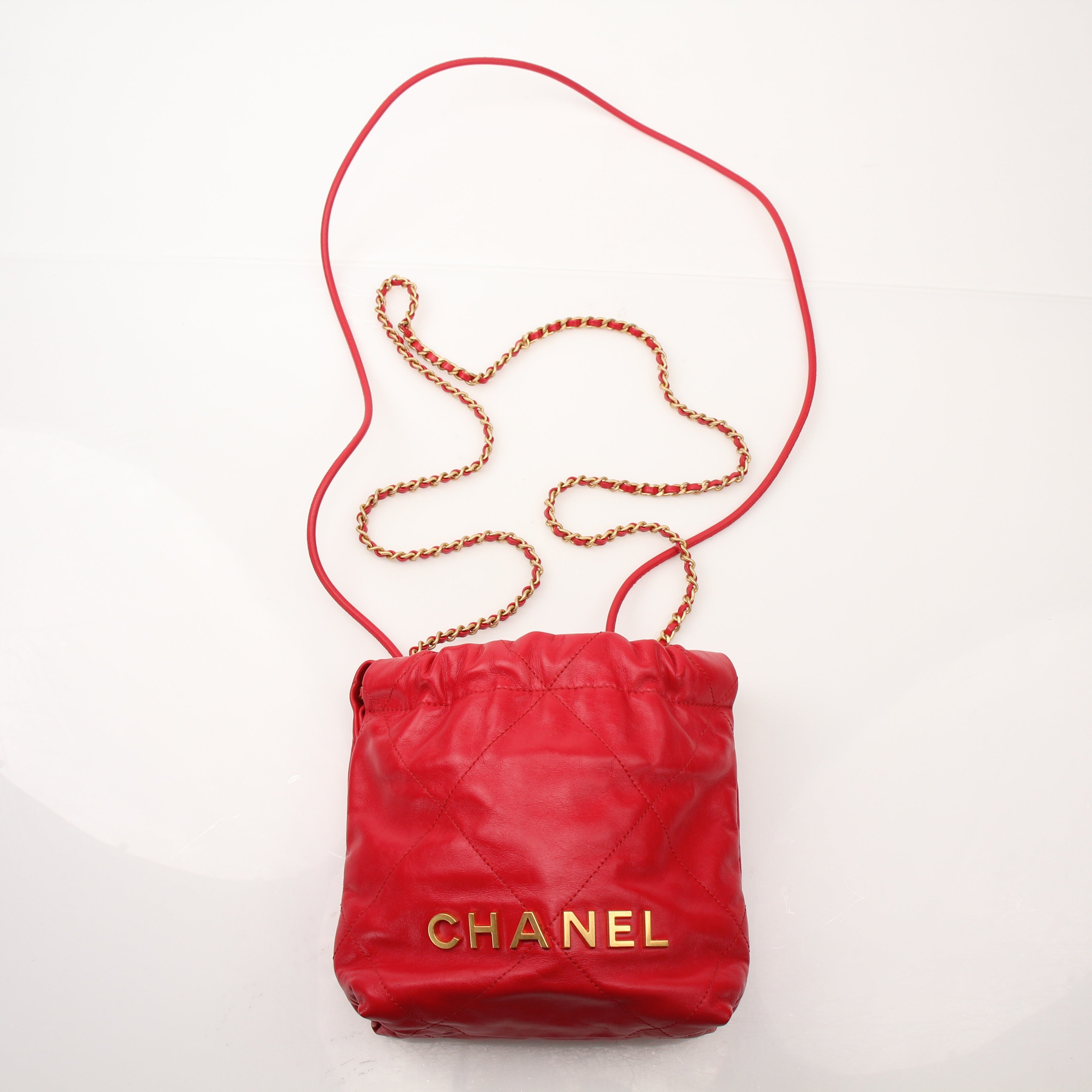 Chanel Calfskin Quilted Mini Chanel 22 Shoulder Bag