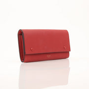 Gold & Beyond Celine Multifunction Flap Wallet with multiple card slots and a sleek design, shown in a close-up image.
