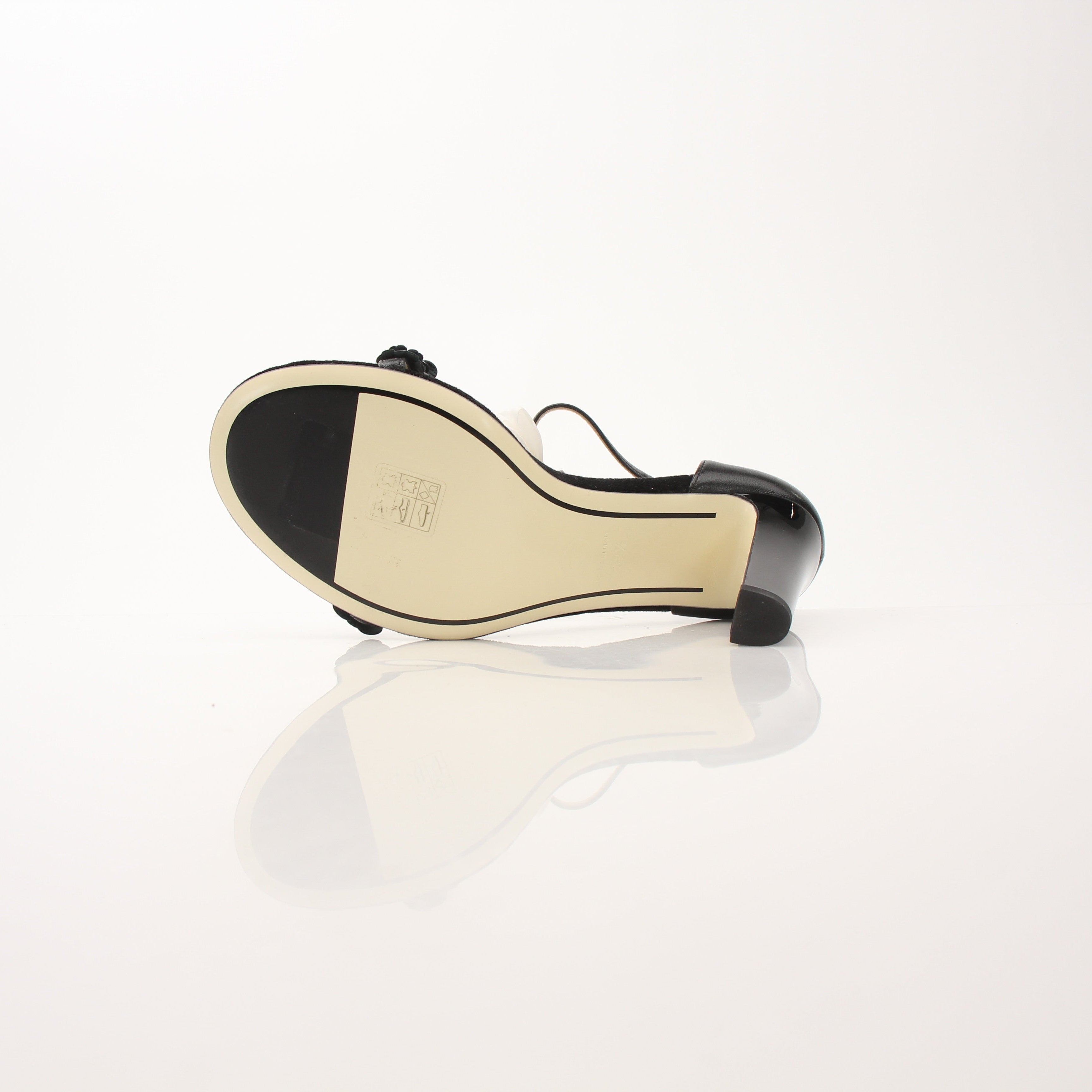 Chanel Women’s Camellia Bow T-Strap Sandals