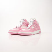 Chanel Women’s Pink Canvas Interlocking CC High Top Sneakers