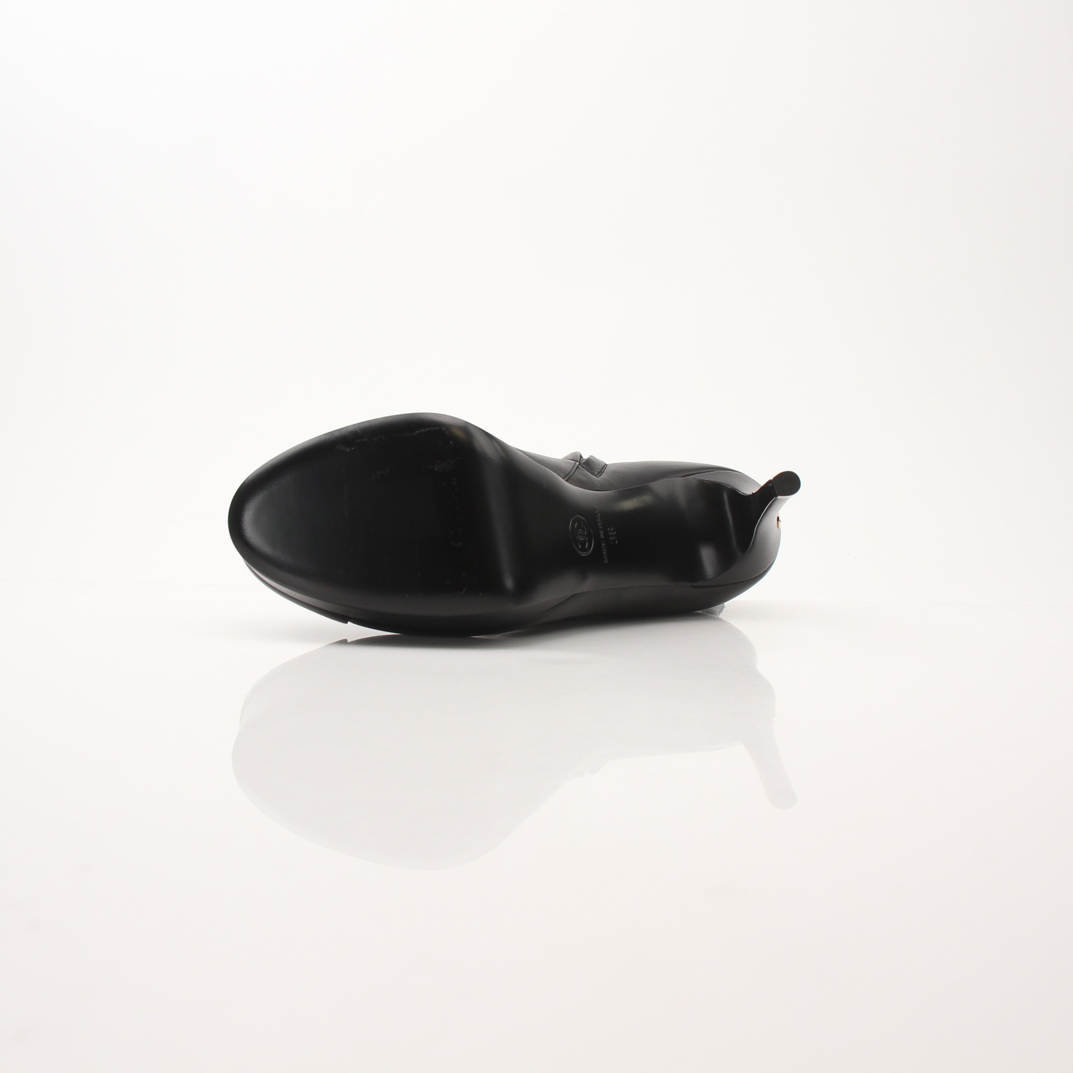 Chanel Women’s Cap Toe Platform Ankle Boots