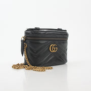 Gucci Black GG Marmont Mini Vanity Bag