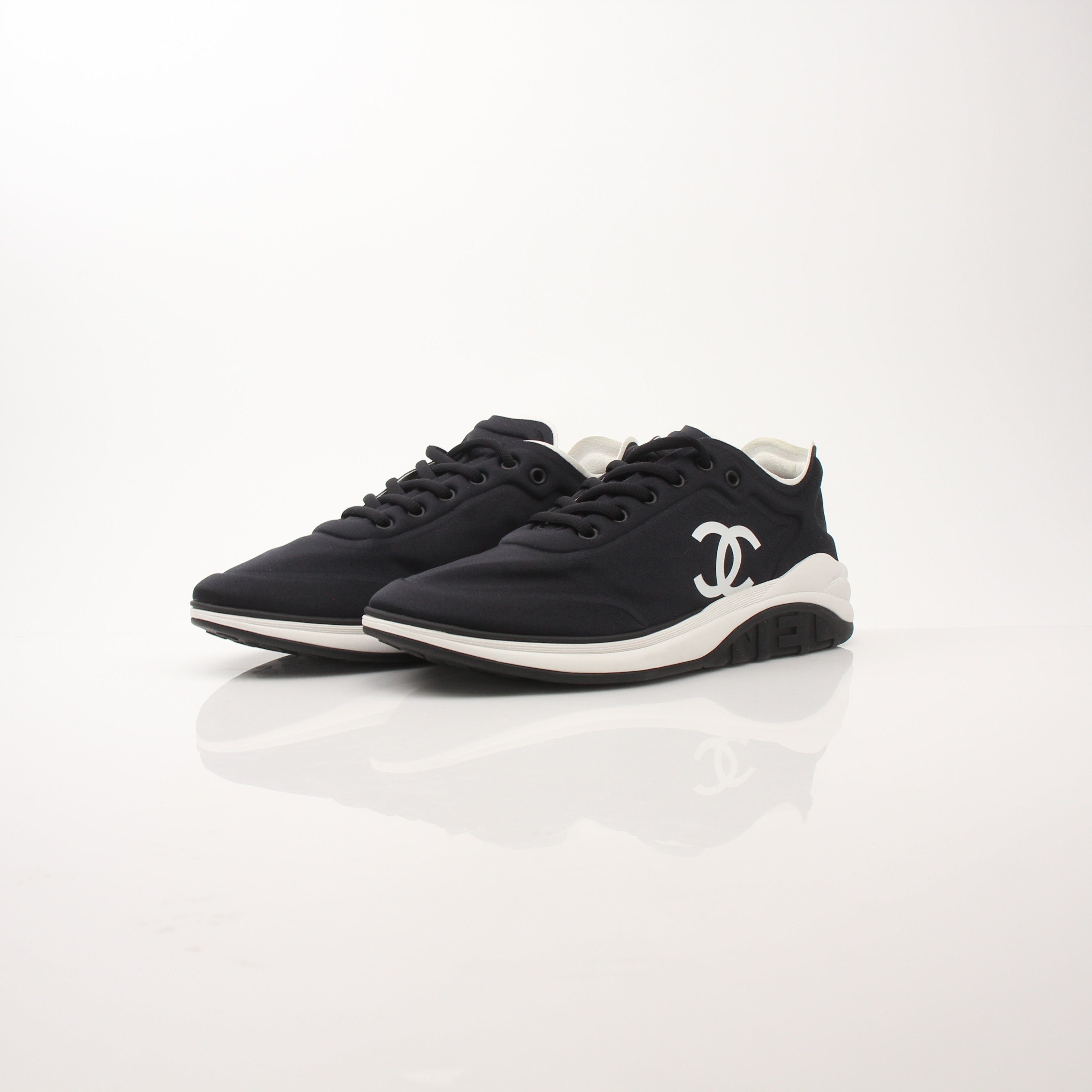 Chanel Men’s Lycra CC Logo Sneakers