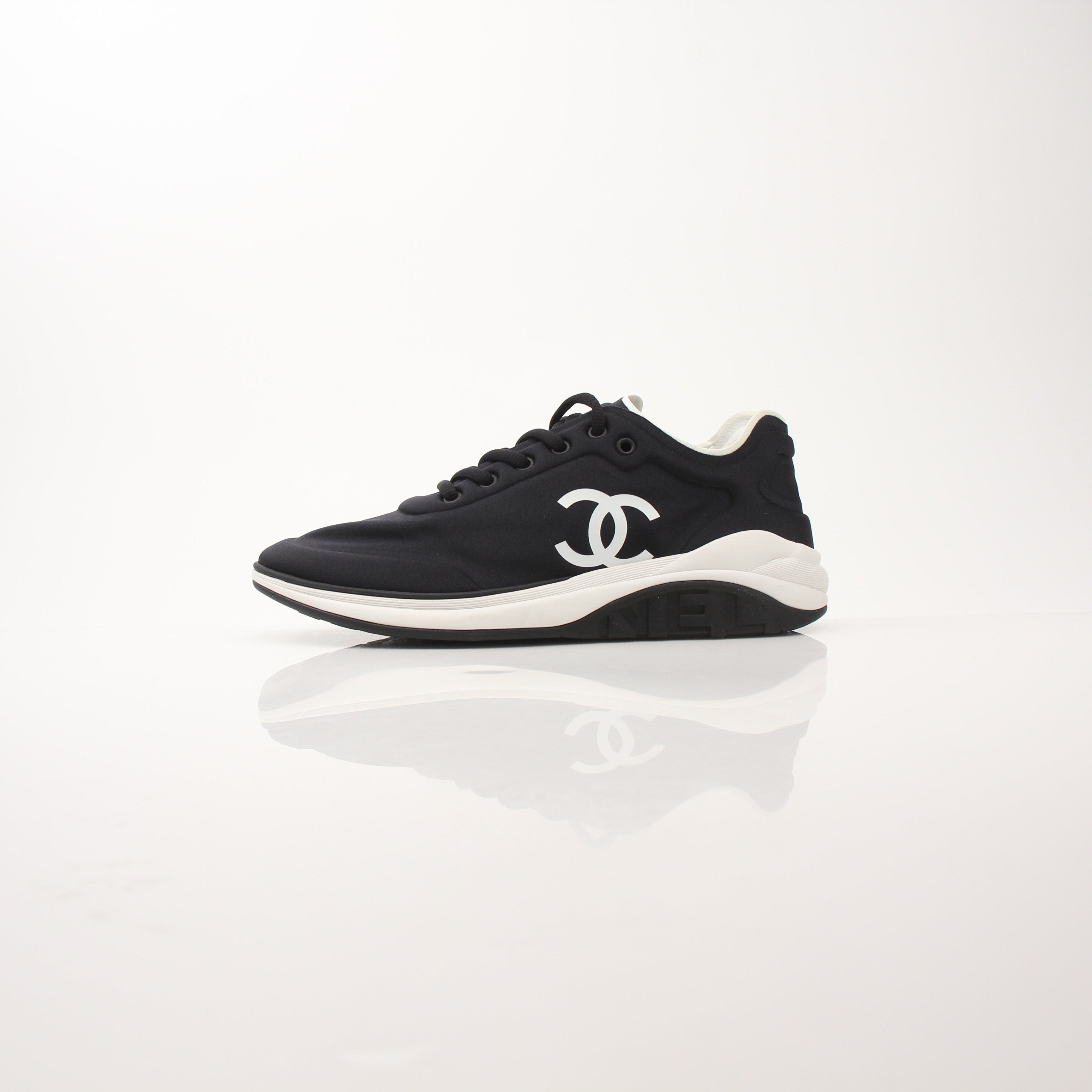 Chanel Men’s Lycra CC Logo Sneakers