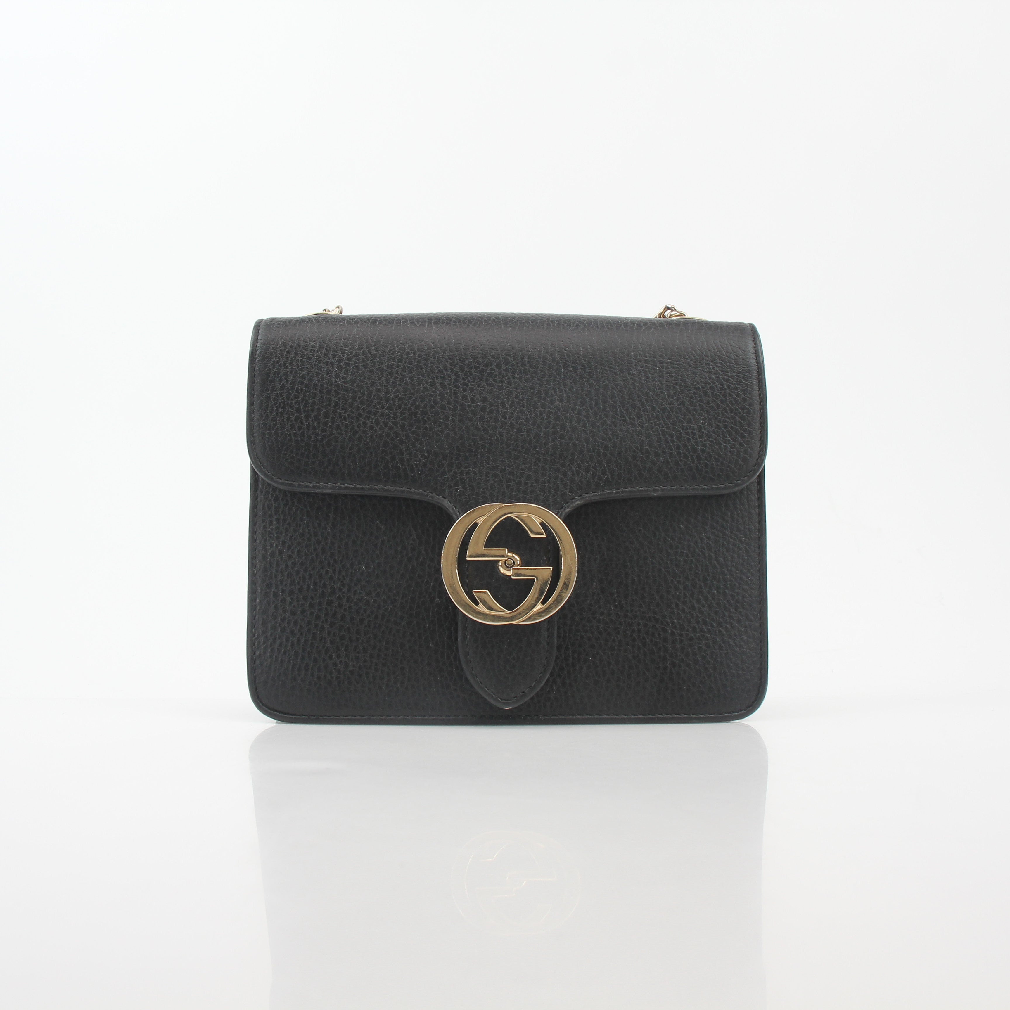 Gucci Black Interlocking G Small Shoulder Bag