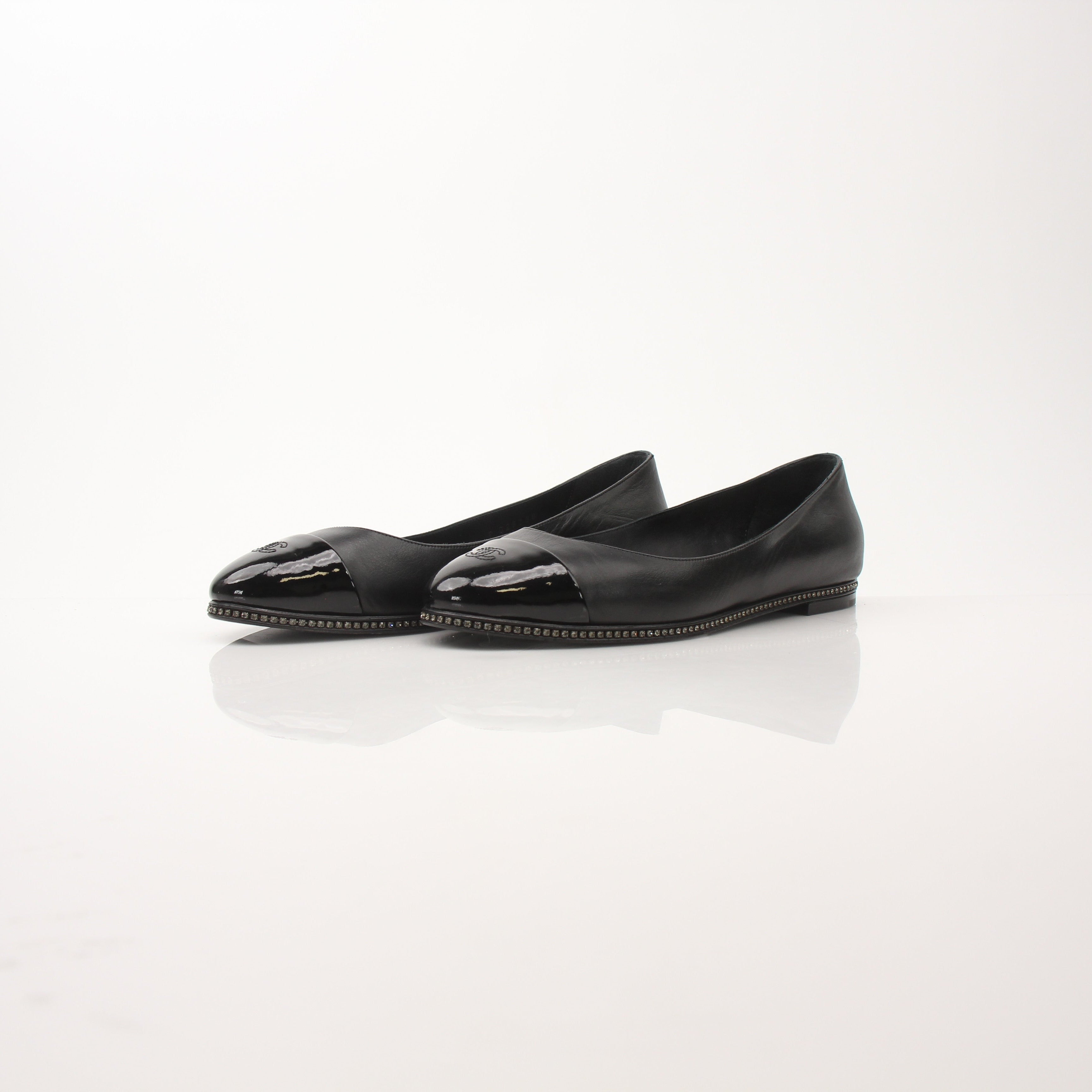 Chanel Women’s Cap Toe Ballerina Flats