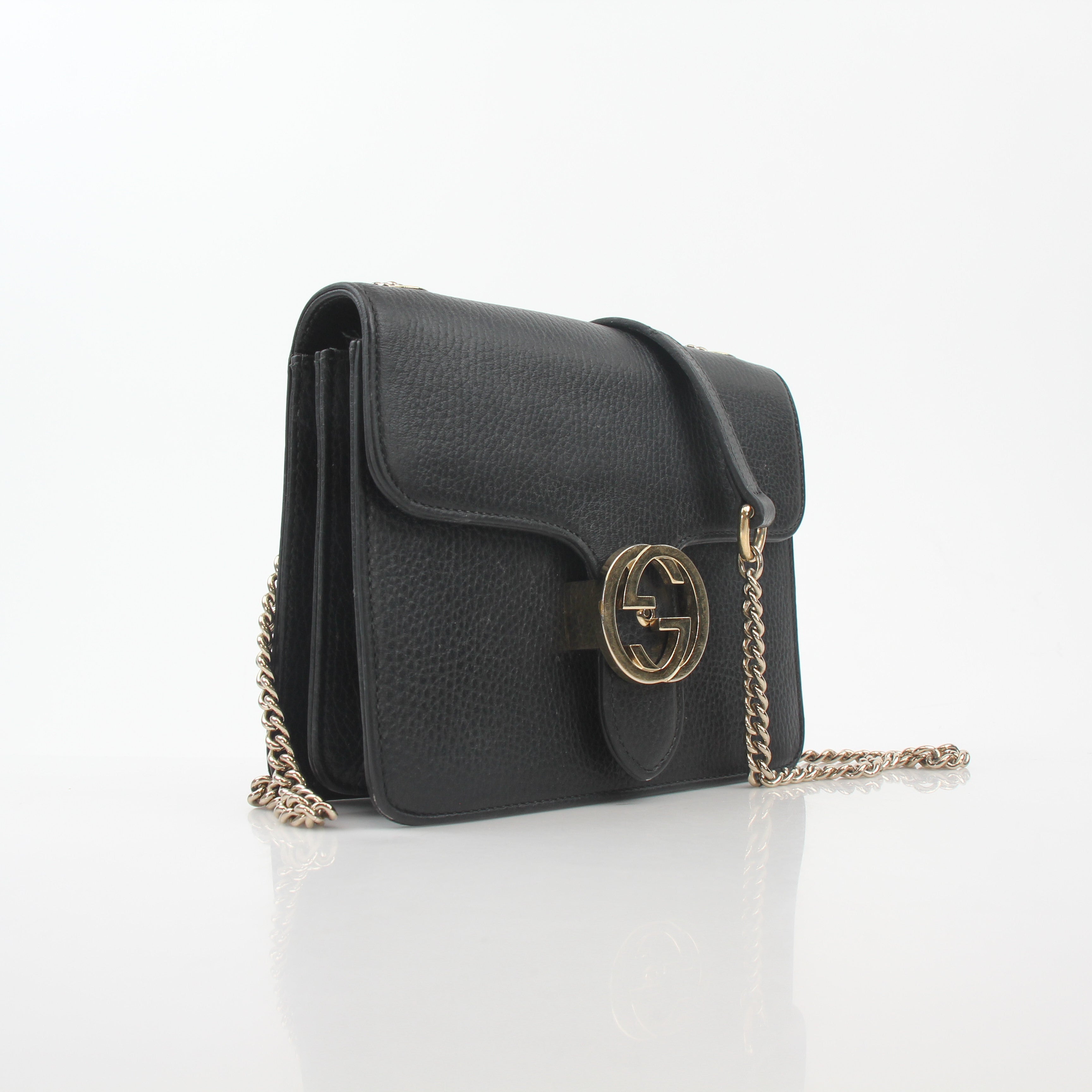 Gucci Black Interlocking G Small Shoulder Bag