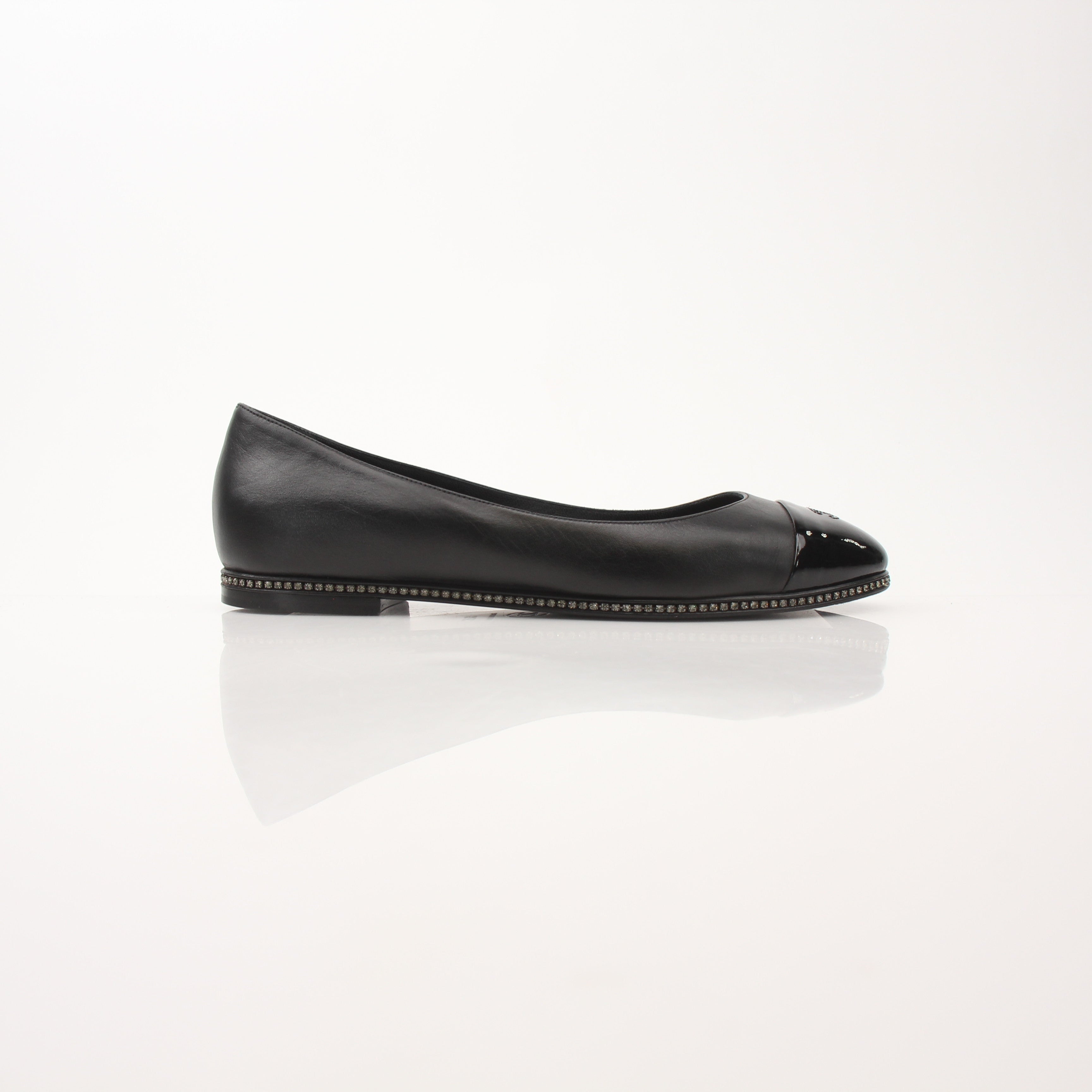 Chanel Women’s Cap Toe Ballerina Flats