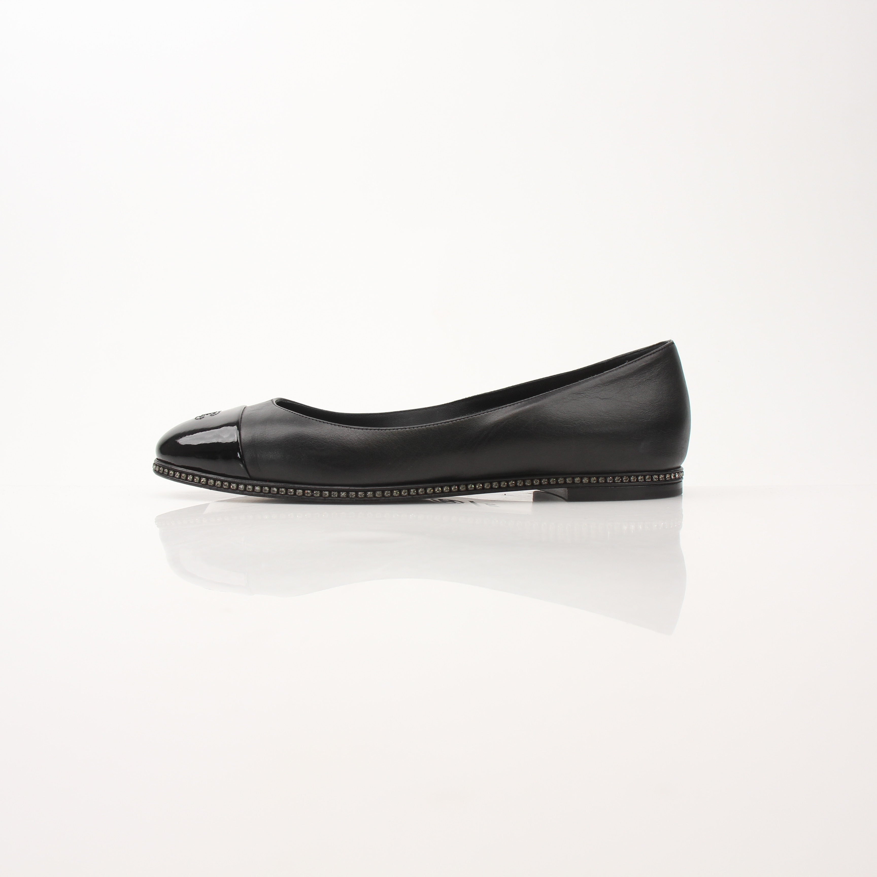 Chanel Women’s Cap Toe Ballerina Flats