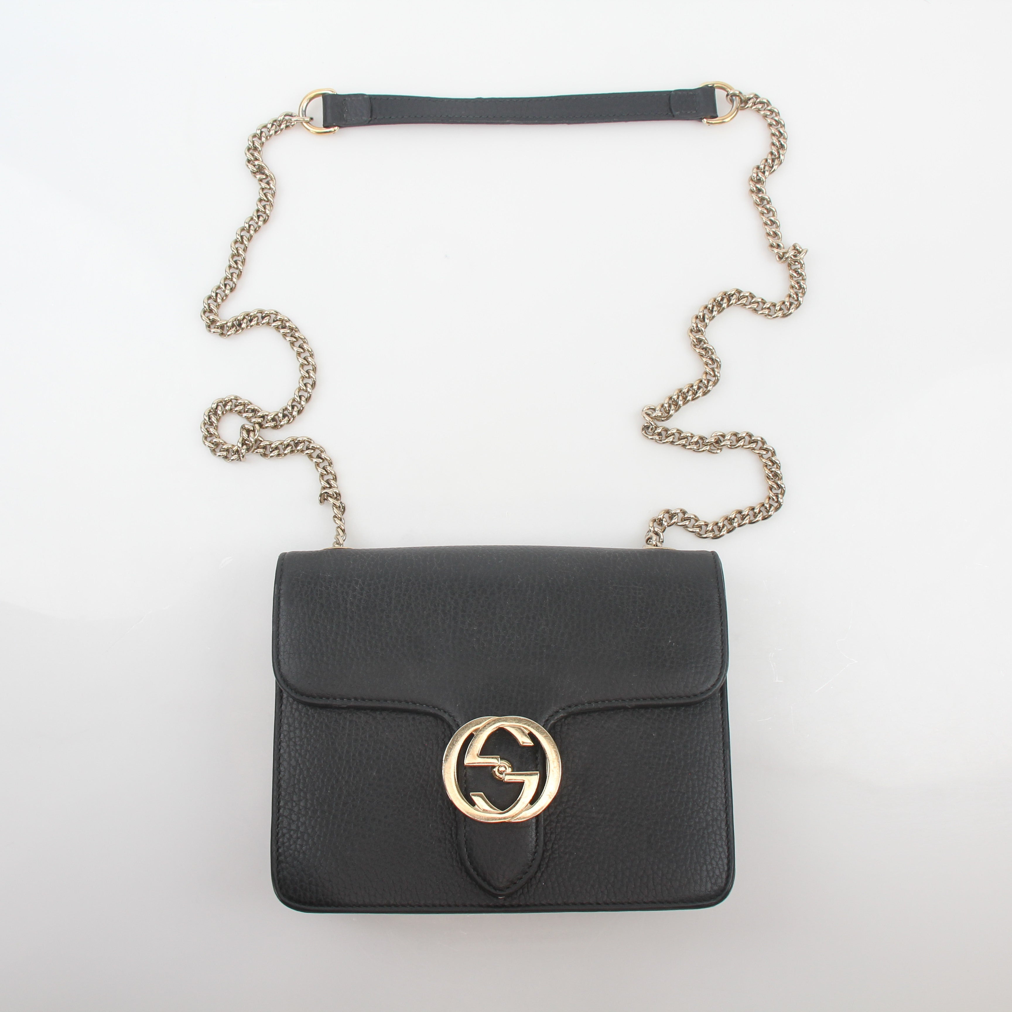 Gucci Black Interlocking G Small Shoulder Bag
