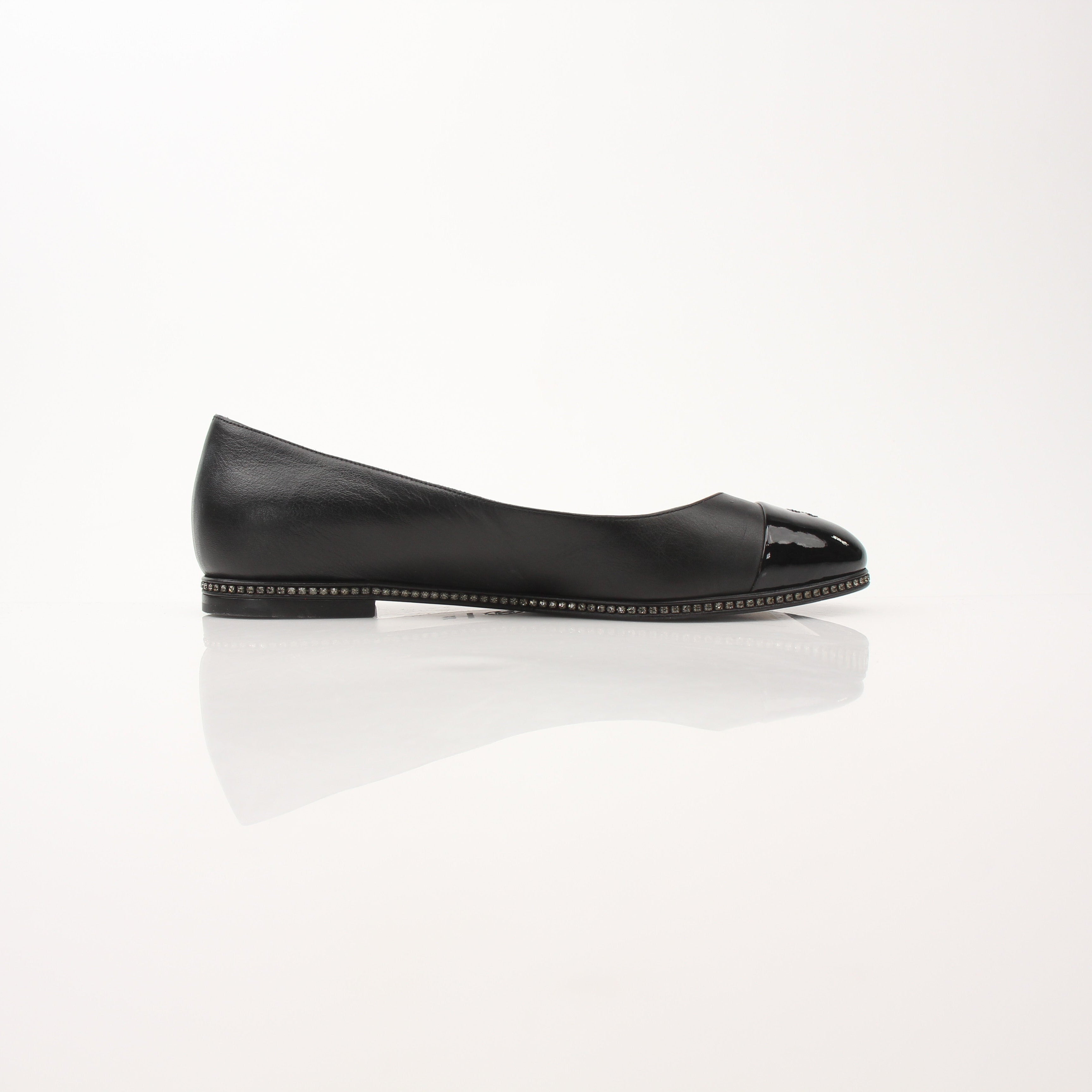 Chanel Women’s Cap Toe Ballerina Flats