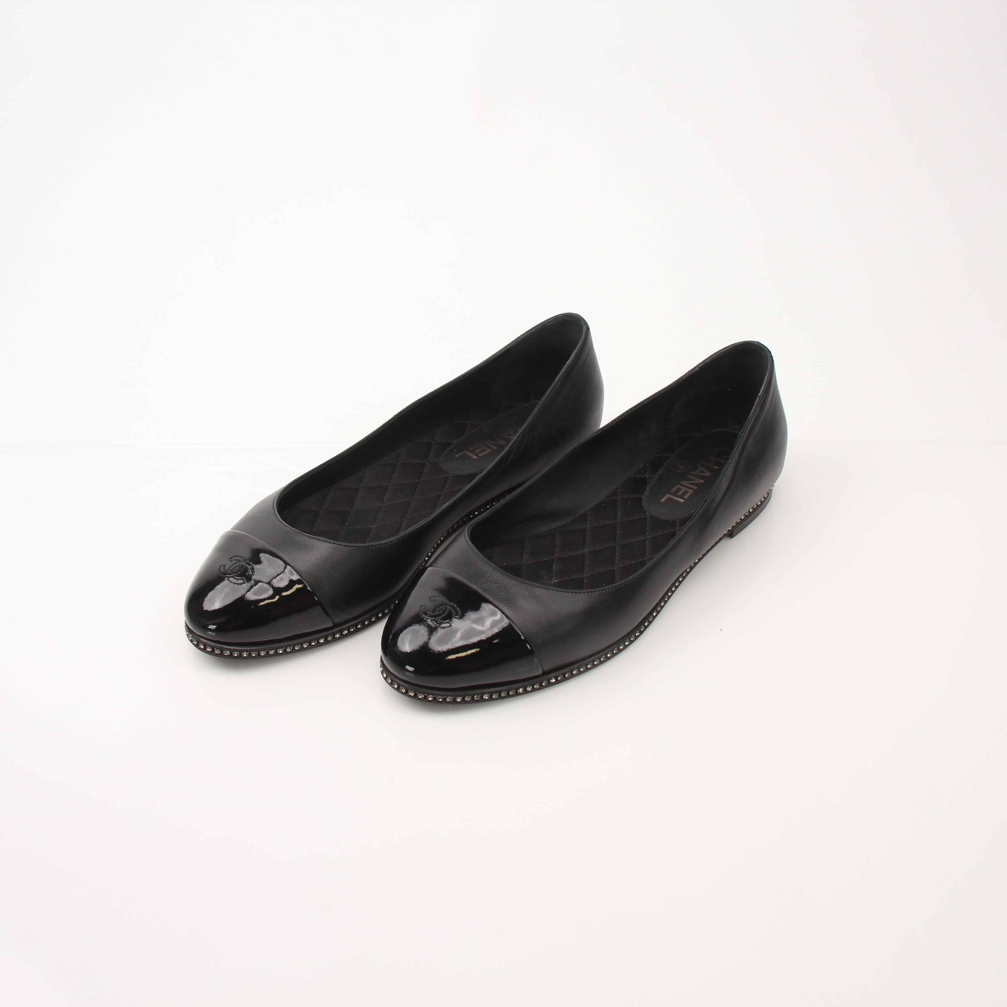 Chanel Women’s Cap Toe Ballerina Flats