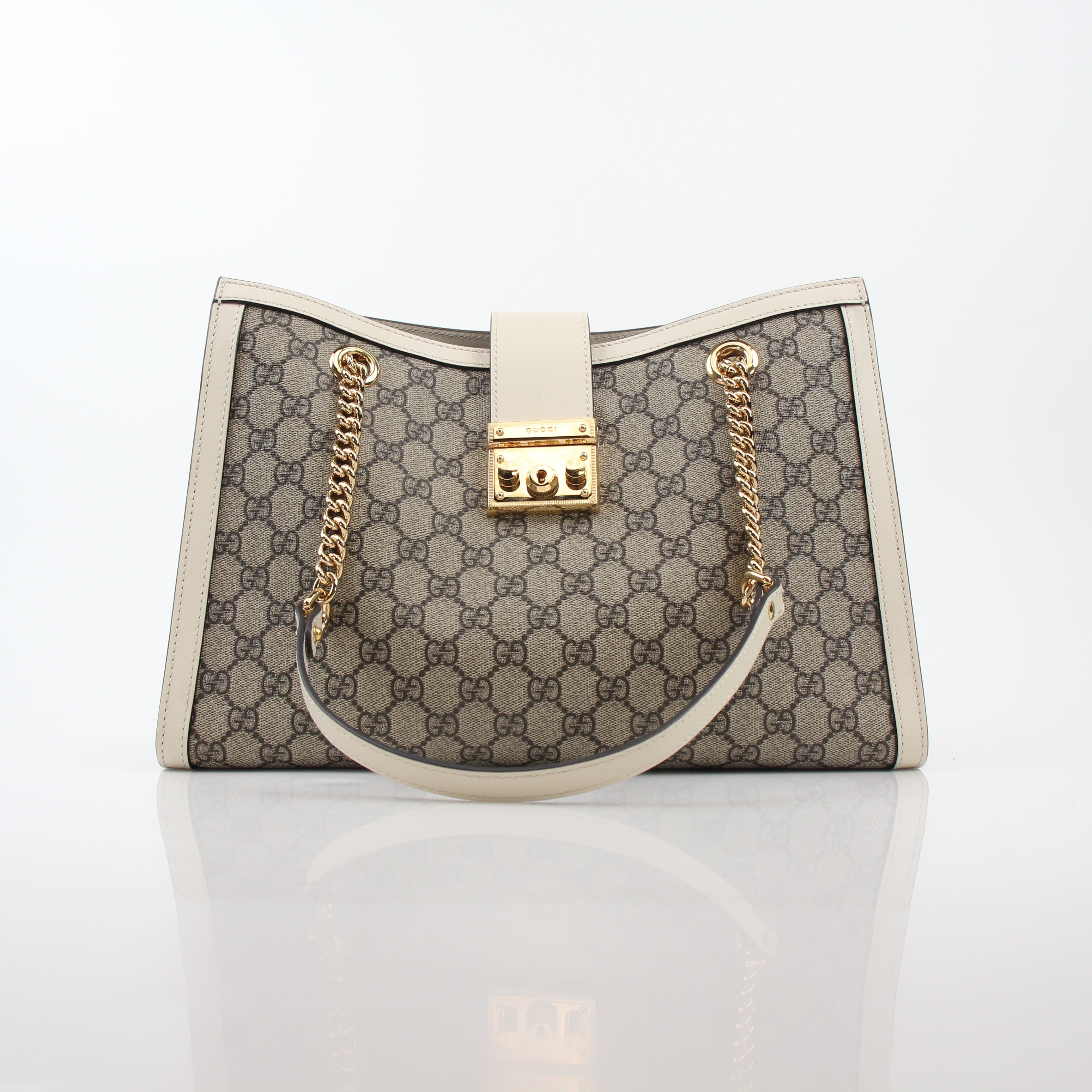 Gucci GG Supreme Padlock Medium Tote Bag