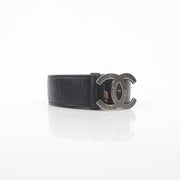 Chanel 12P Black Leather Lucky Charms Belt