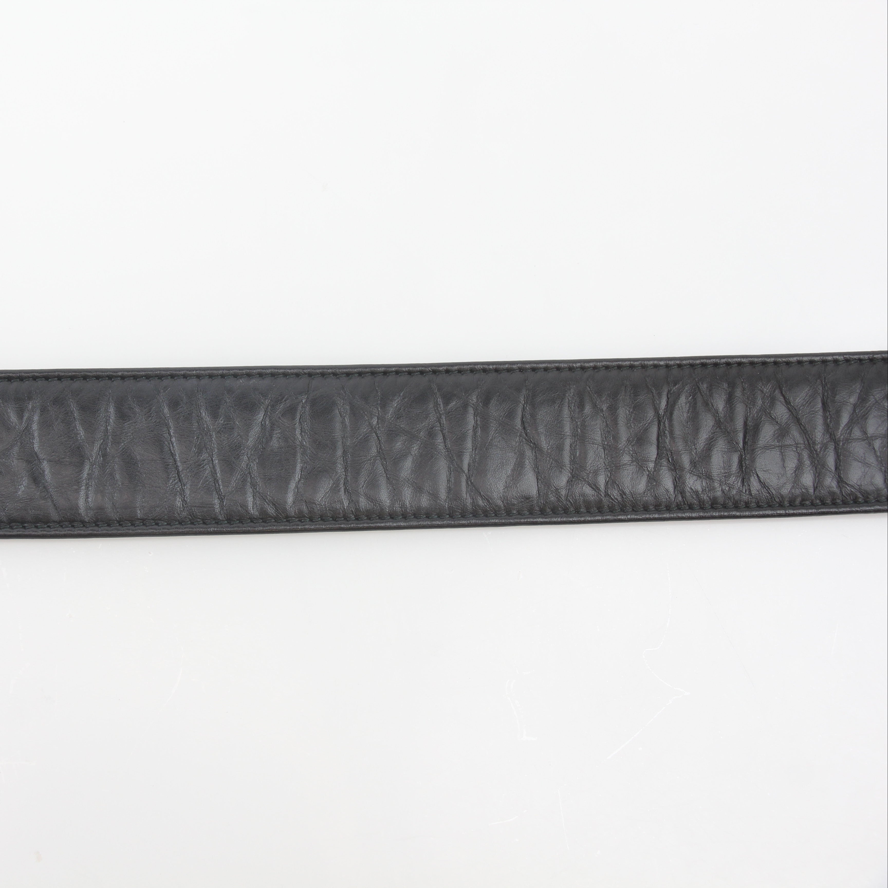 Chanel 12P Black Leather Lucky Charms Belt