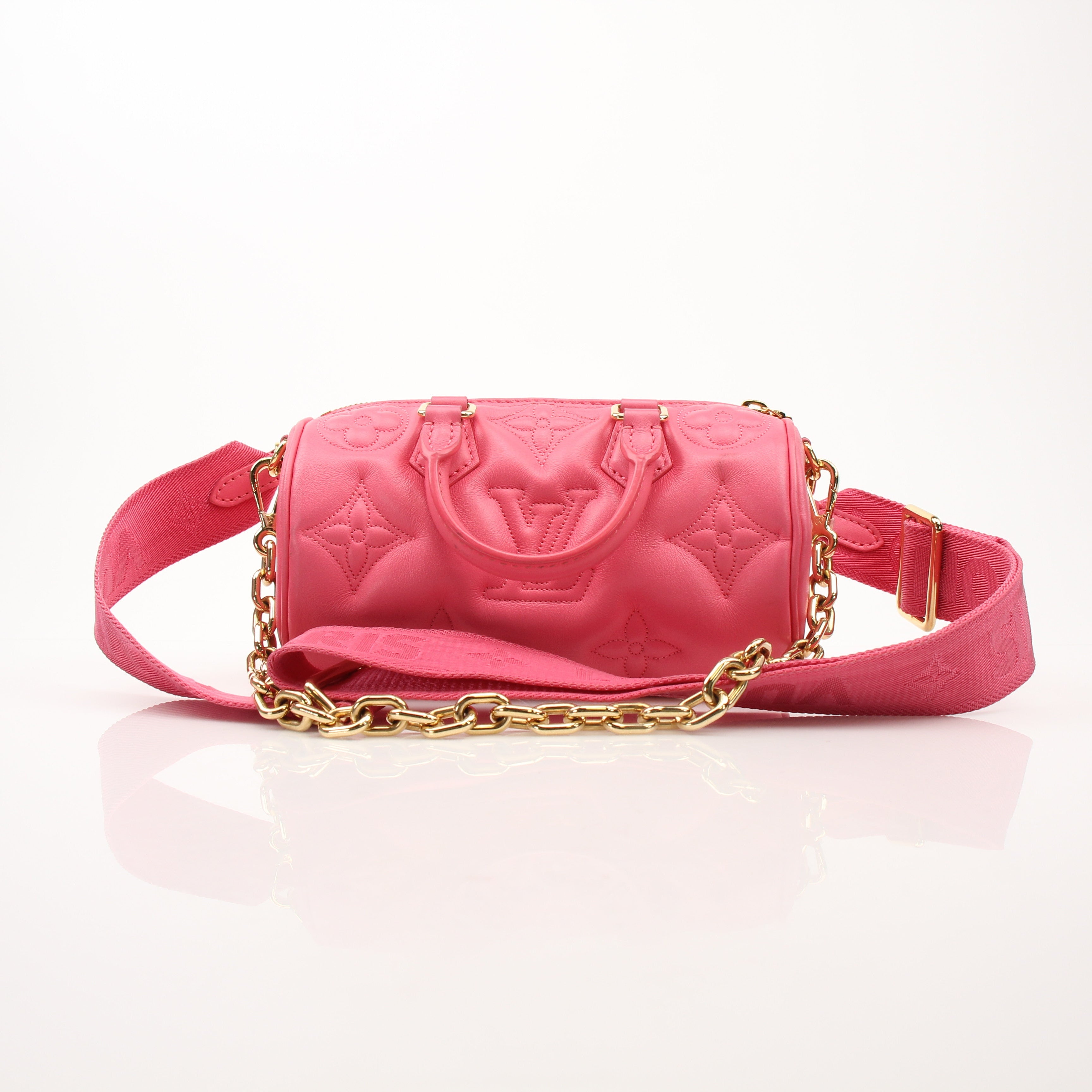 Louis Vuitton Papillon BB Pink Monogram Leather Bag