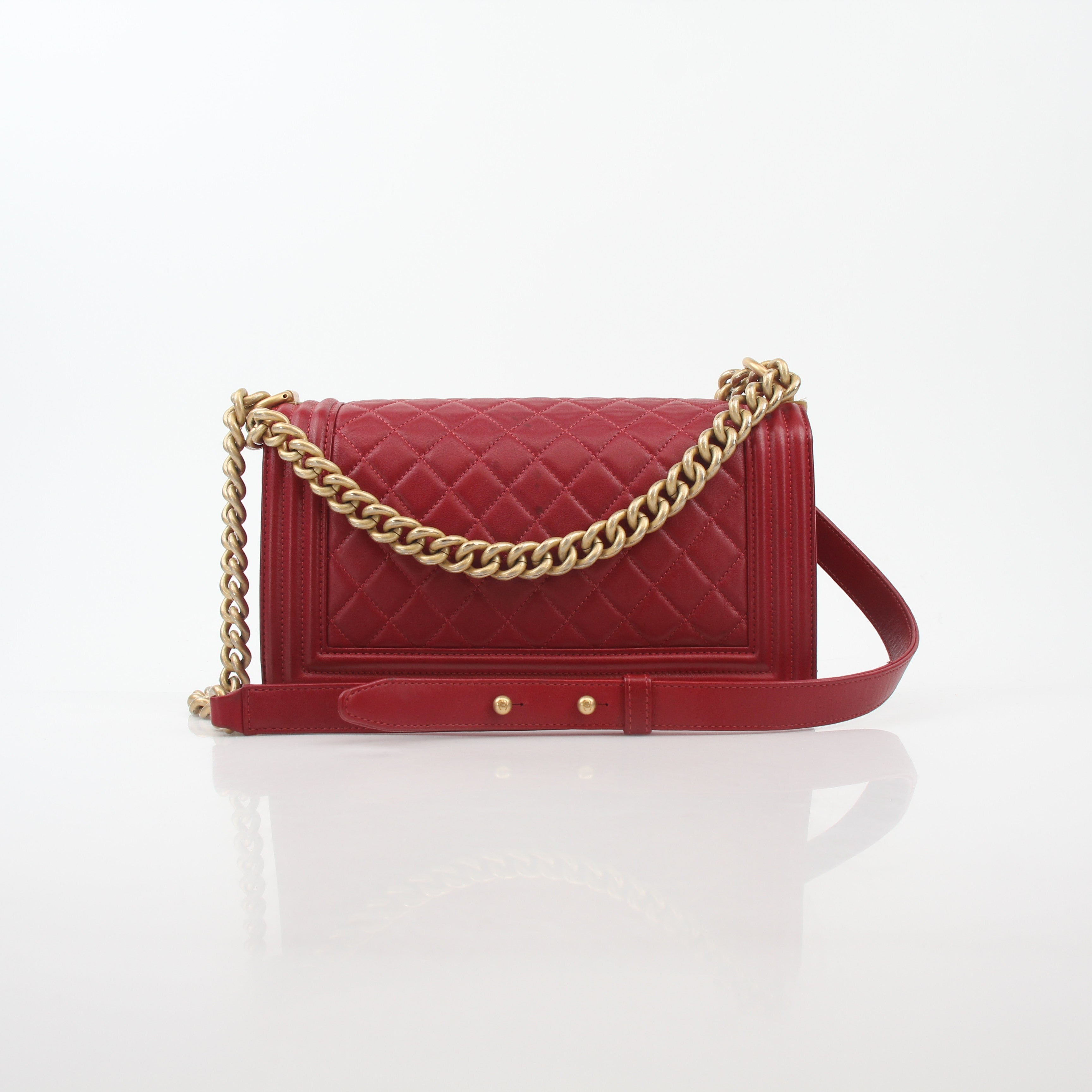 Chanel Red Boy Flap Shoulder Bag