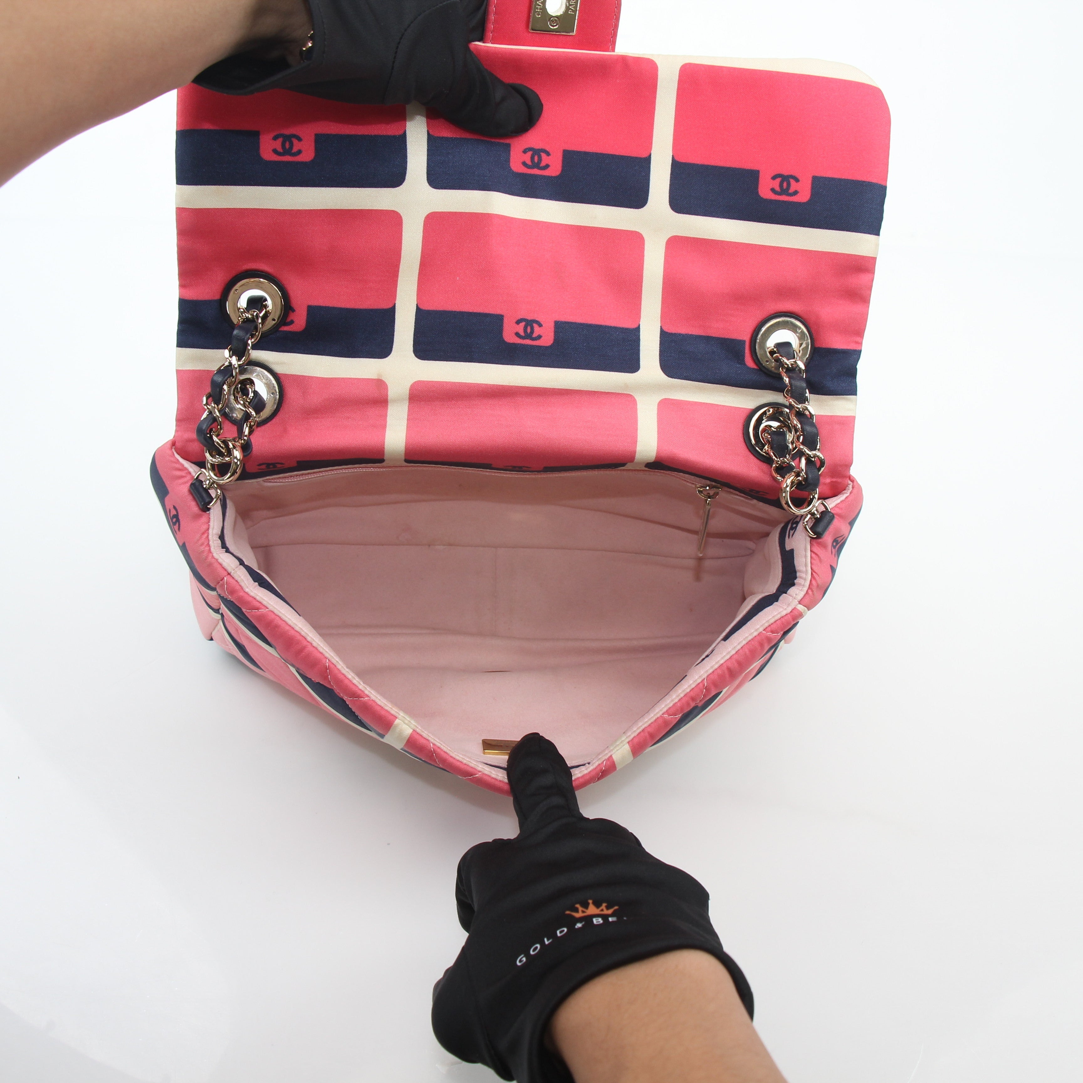 Chanel Pink CC Logo Matelassé Print Jumbo Flap Shoulder Bag
