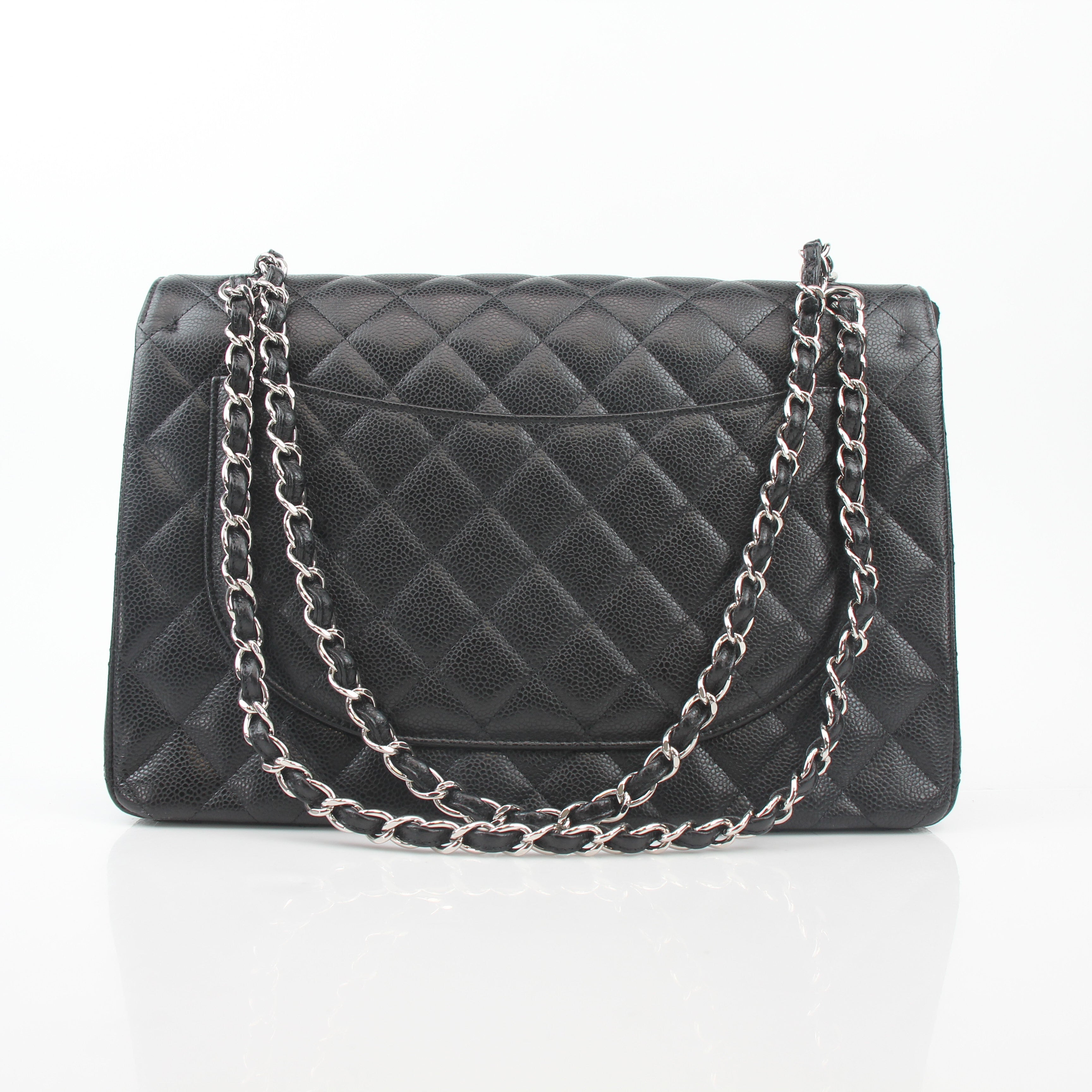 Chanel Black Caviar Classic Maxi Double Flap Bag