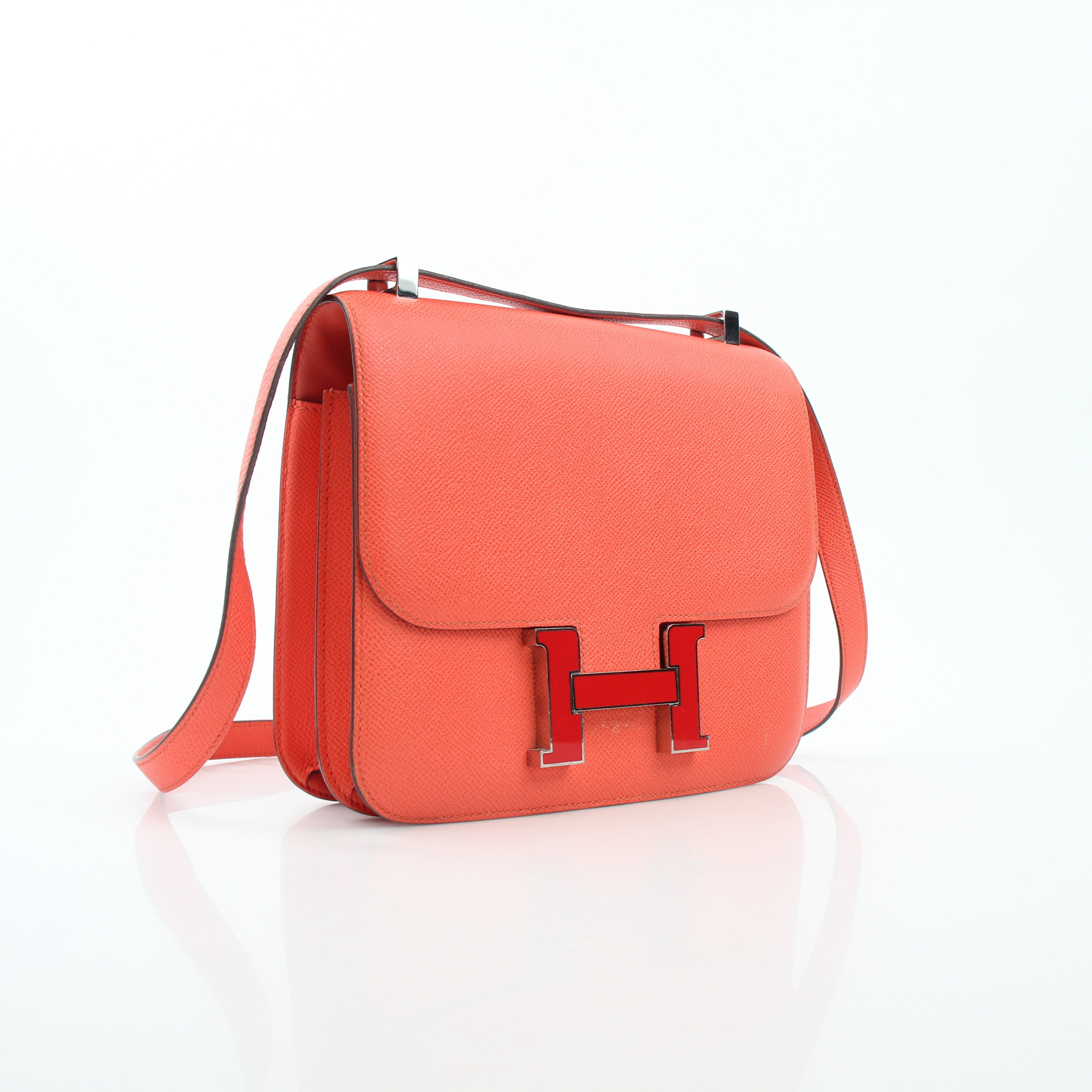 Hermès Orange Constance 24 Epsom Shoulder Bag