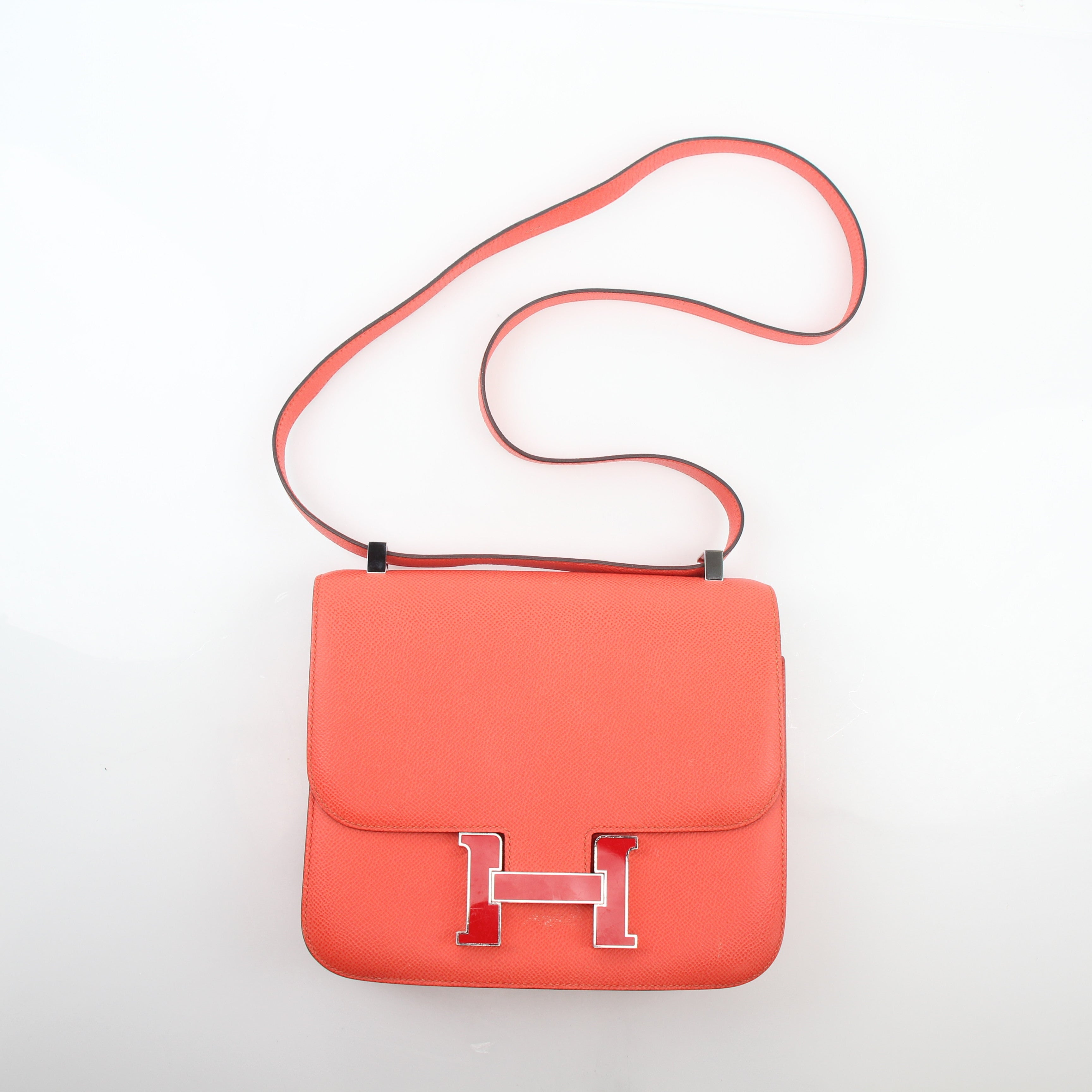 Hermès Orange Constance 24 Epsom Shoulder Bag