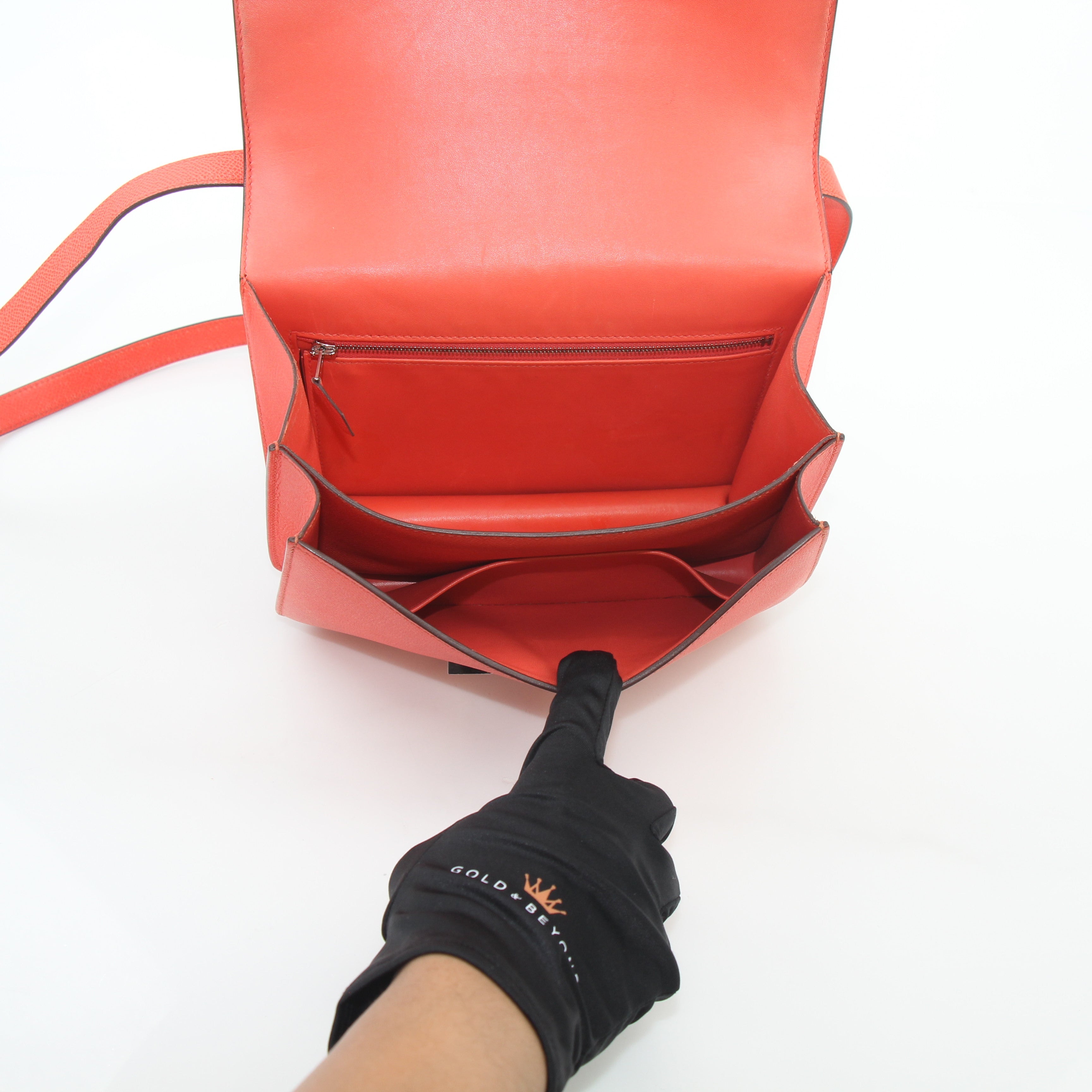 Hermès Orange Constance 24 Epsom Shoulder Bag