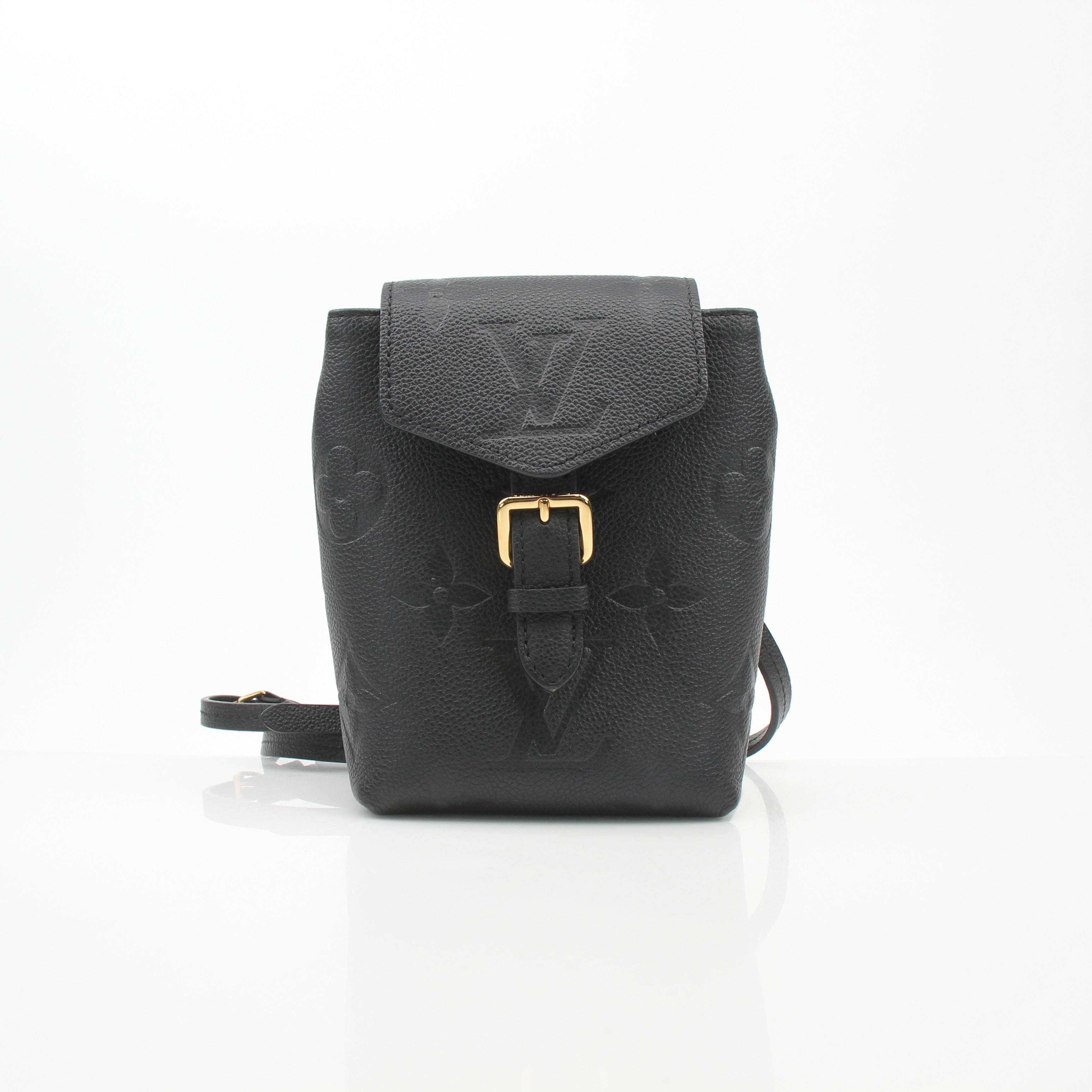Louis Vuitton Mini Montsouris Black Leather Backpack