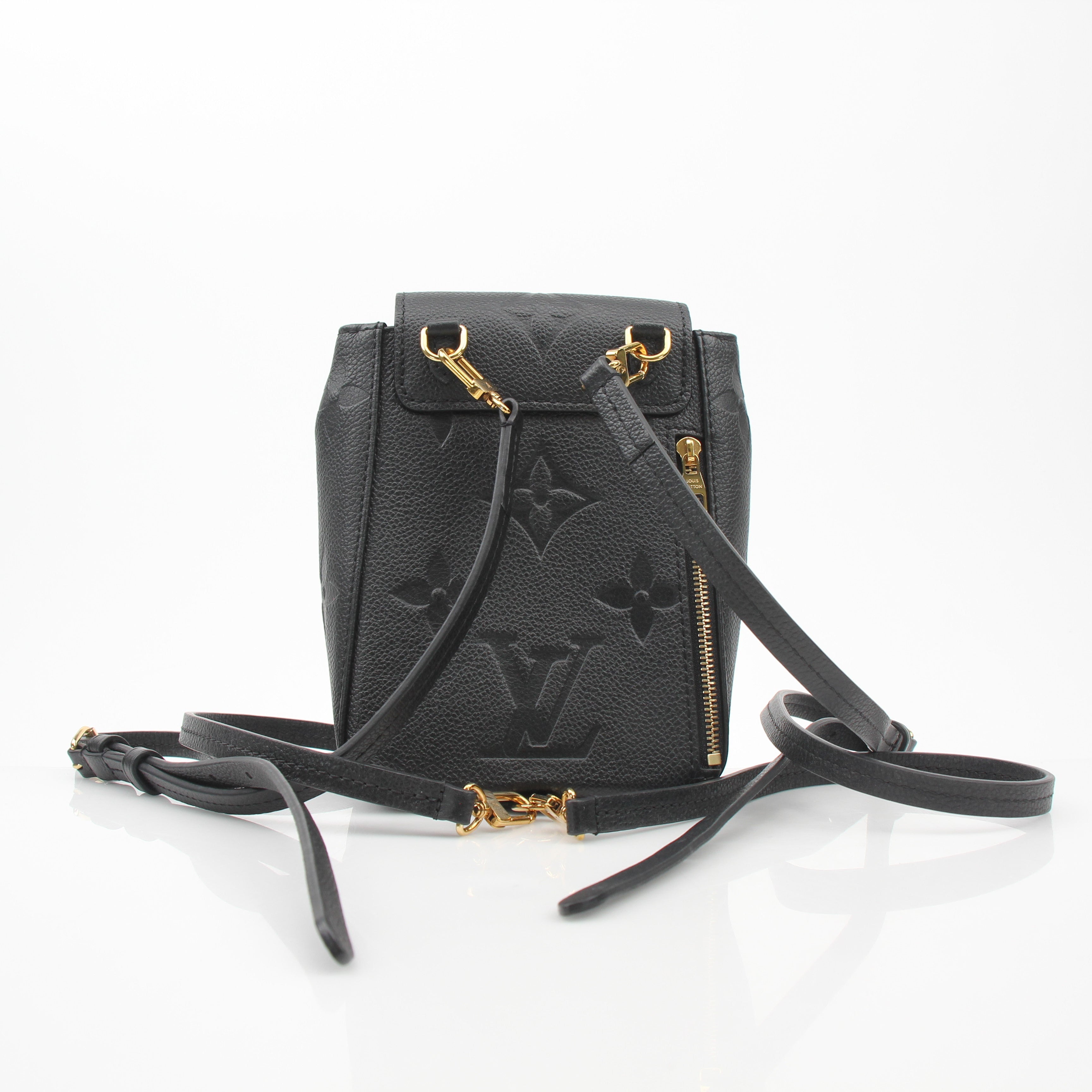 Louis Vuitton Mini Montsouris Black Leather Backpack