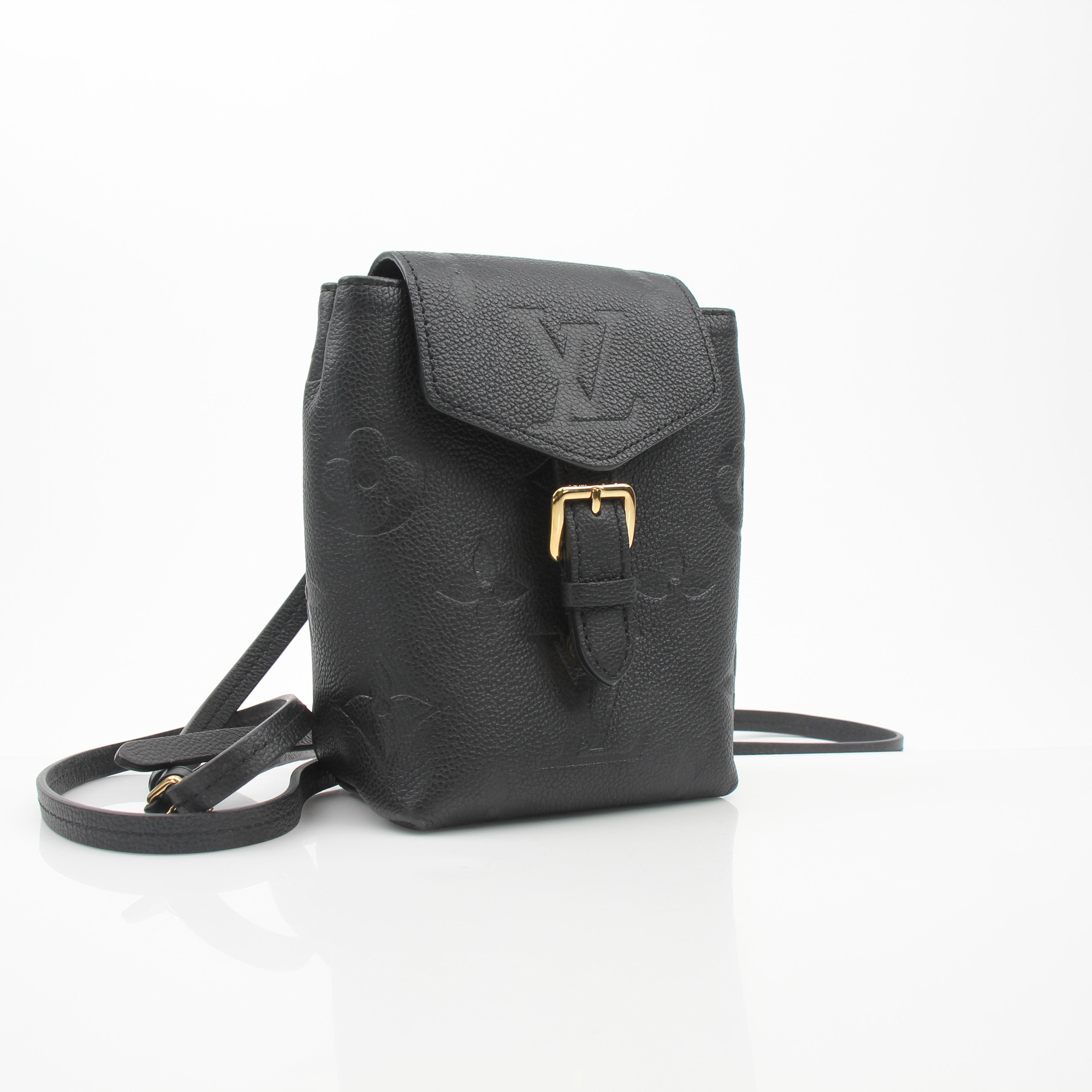 Louis Vuitton Mini Montsouris Black Leather Backpack