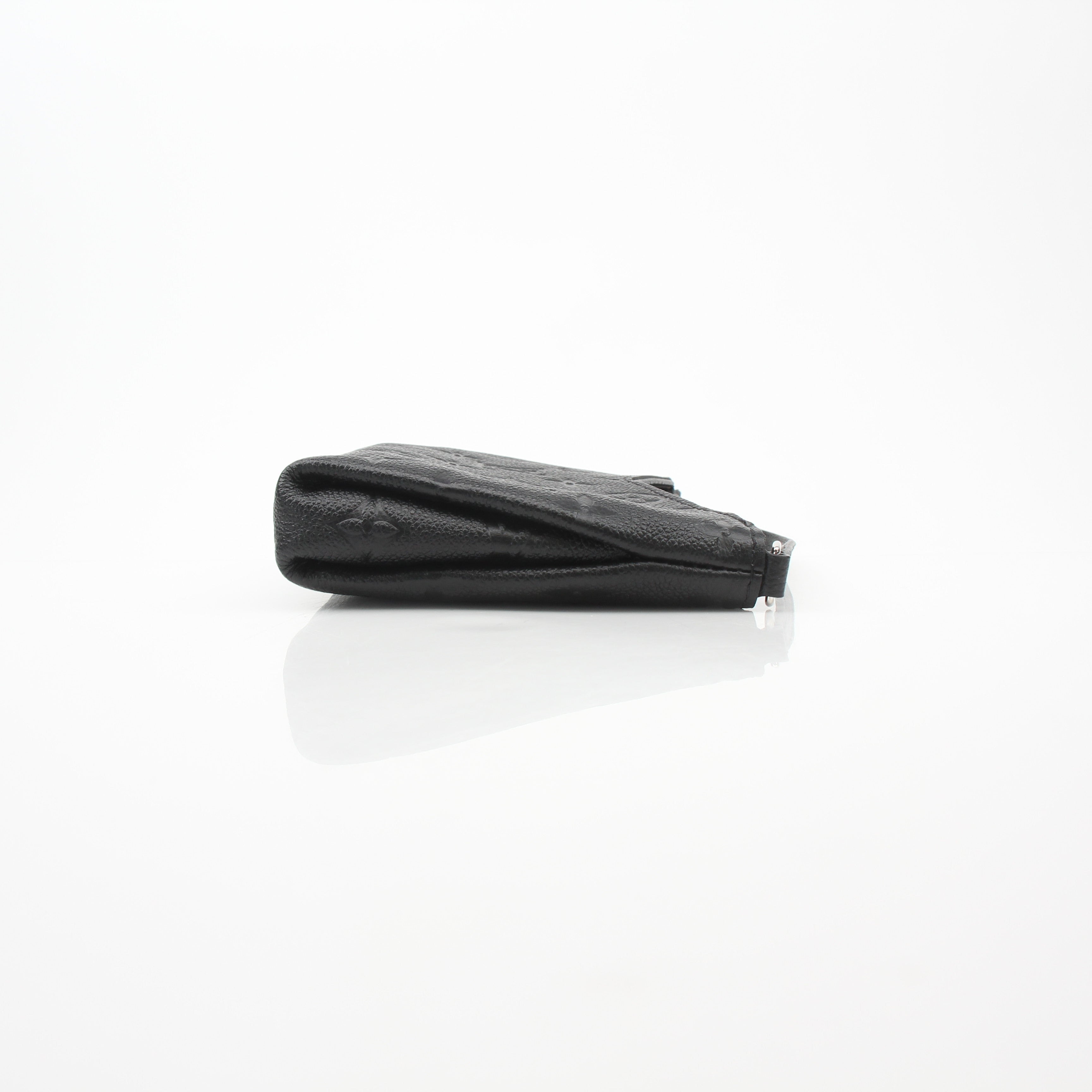 Louis Vuitton Pallas Clutch Black Leather Crossbody Bag