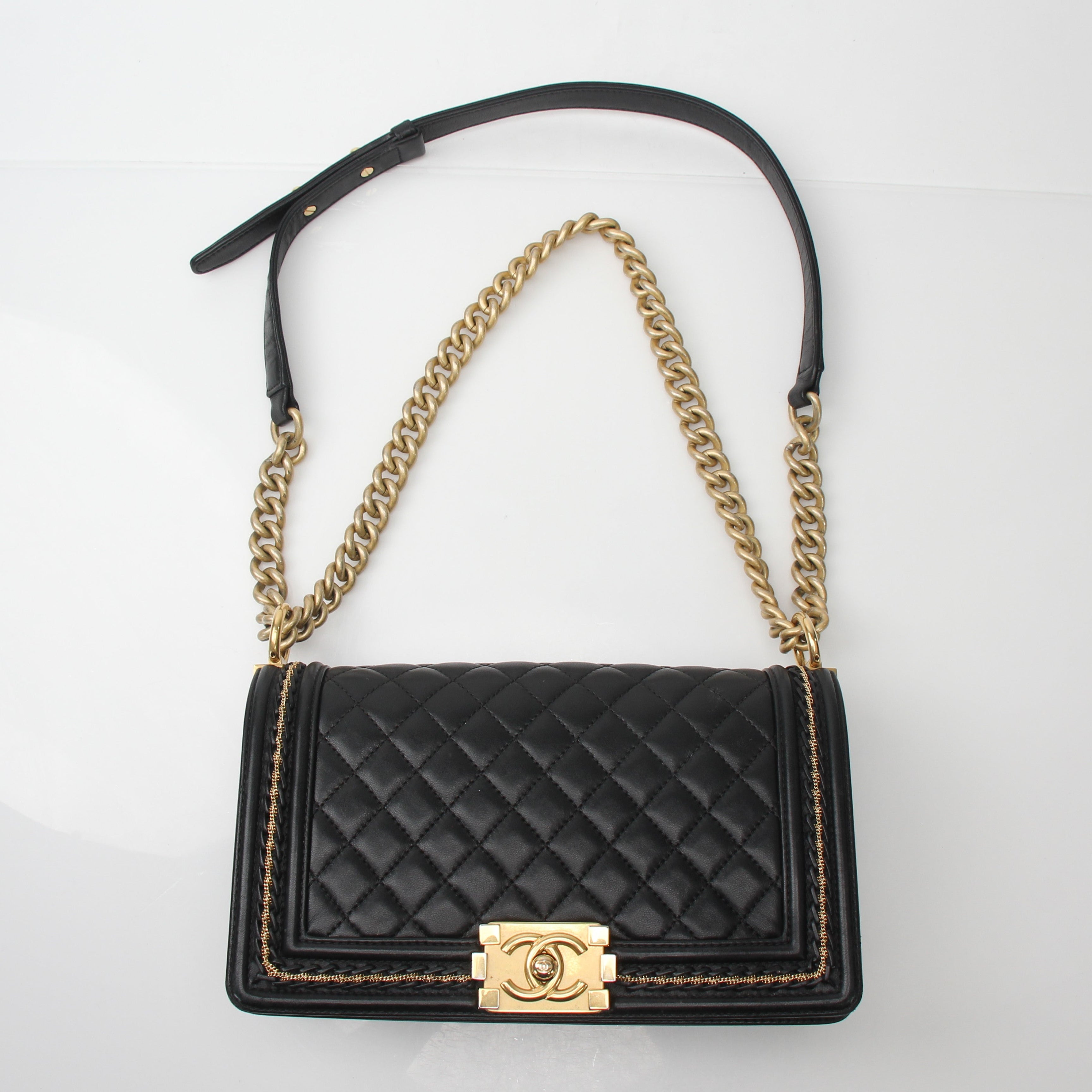 Chanel Medium Boy Flap Bag with Chain Trim