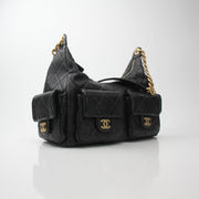 Chanel Tendy CC Large Quilted Pocket Hobo Bag