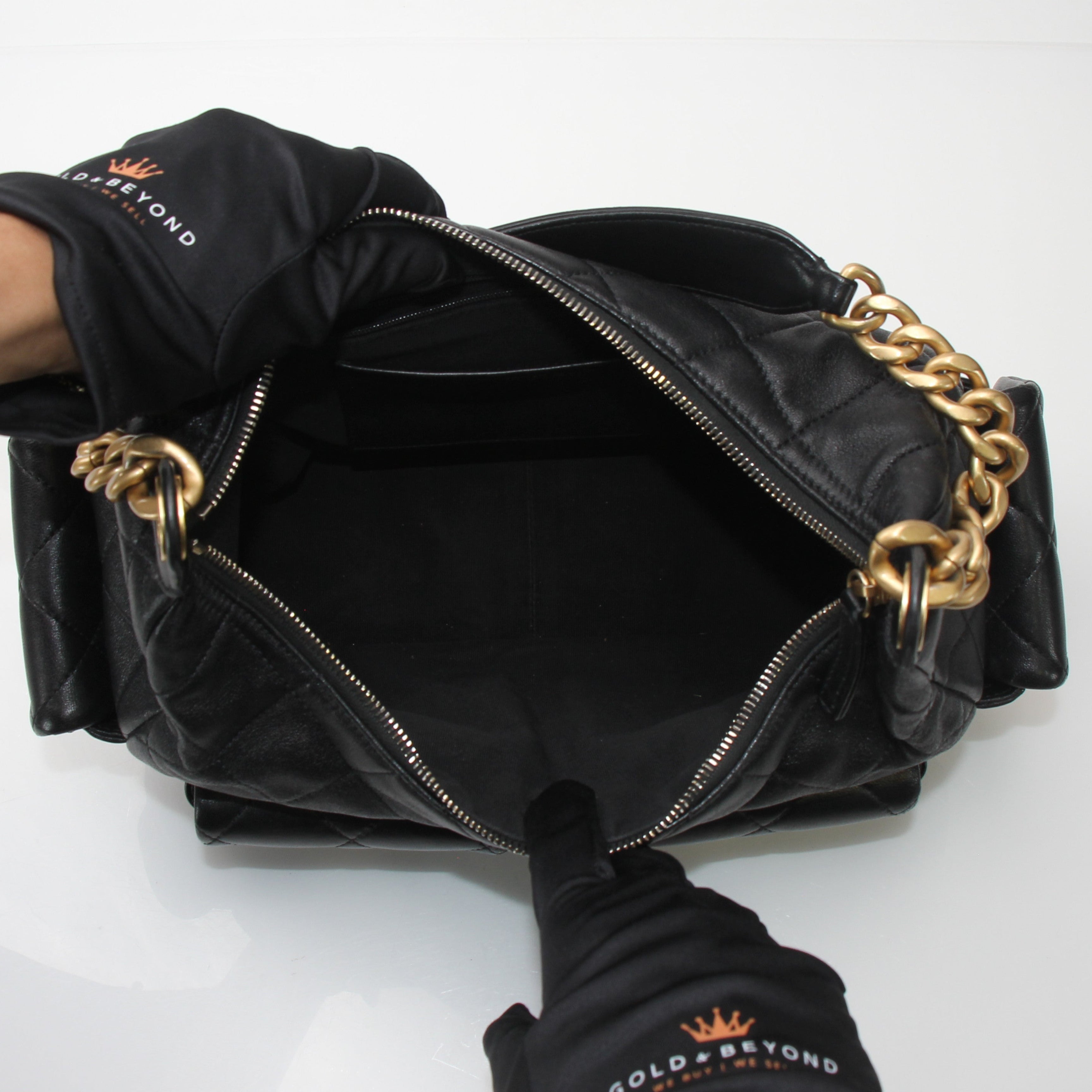 Chanel Tendy CC Large Quilted Pocket Hobo Bag