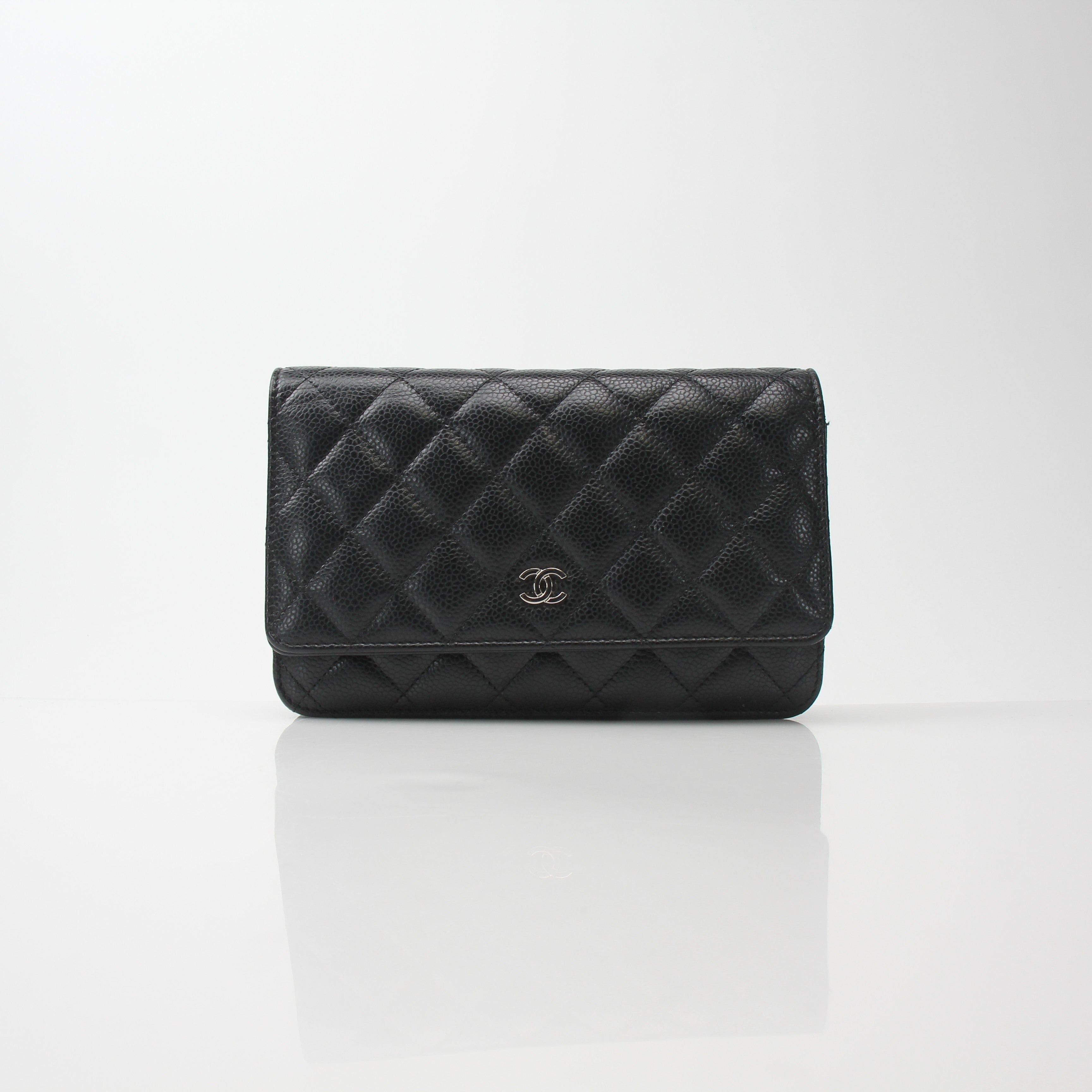 Chanel Quilted Caviar Wallet on Chain