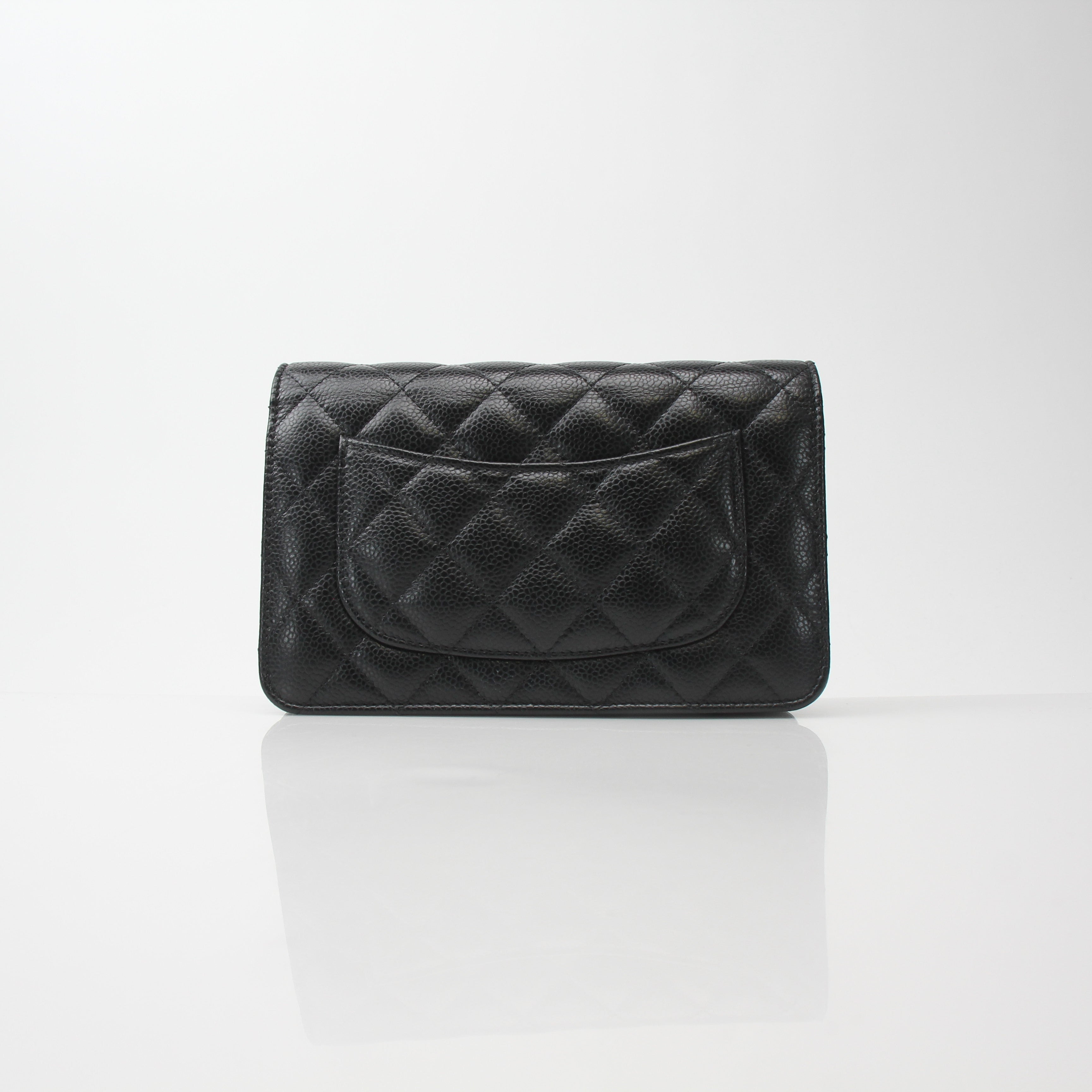 Chanel Quilted Caviar Wallet on Chain