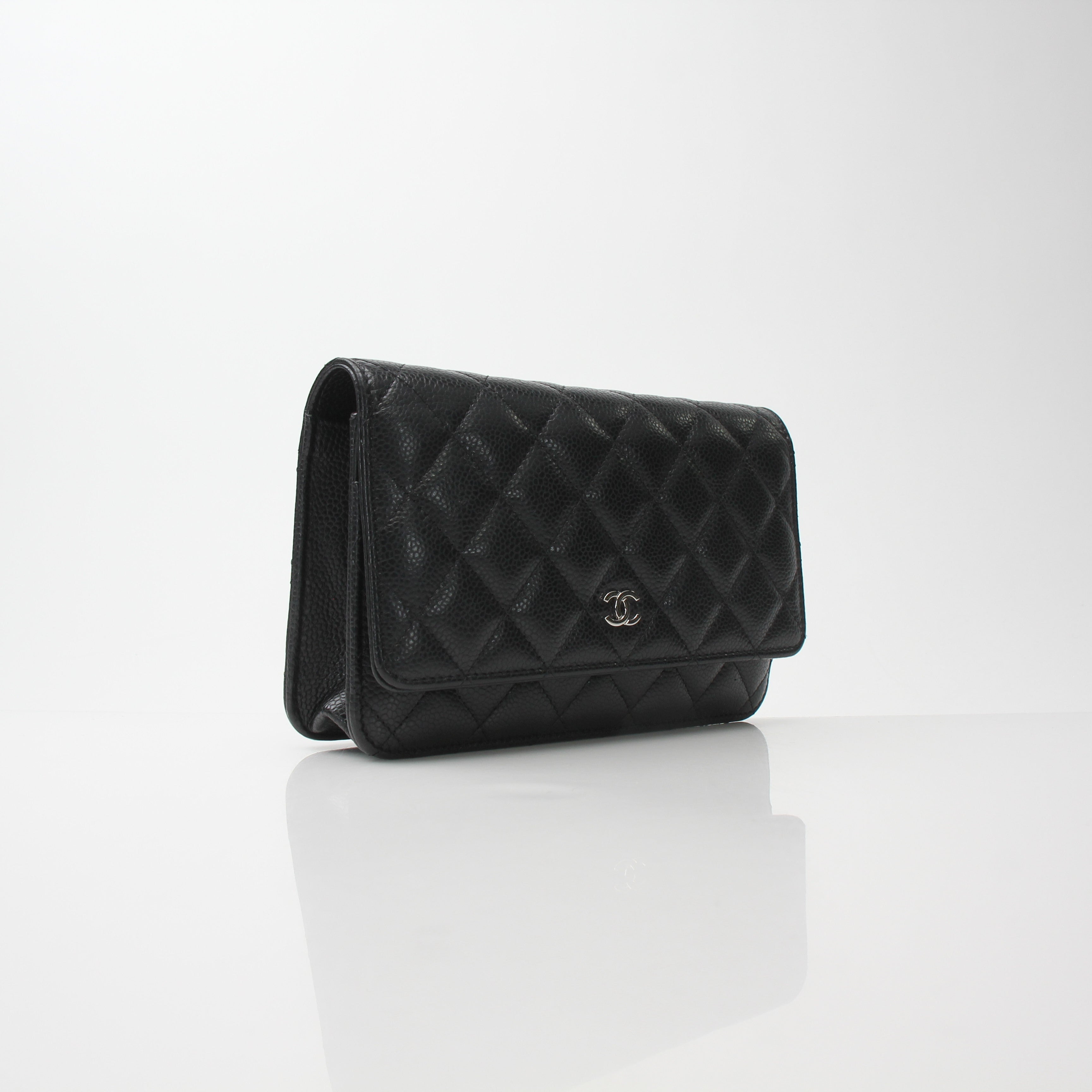 Chanel Quilted Caviar Wallet on Chain