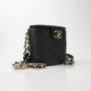 Chanel Quilted Lambskin Chain Vanity Case Crossbody Bag