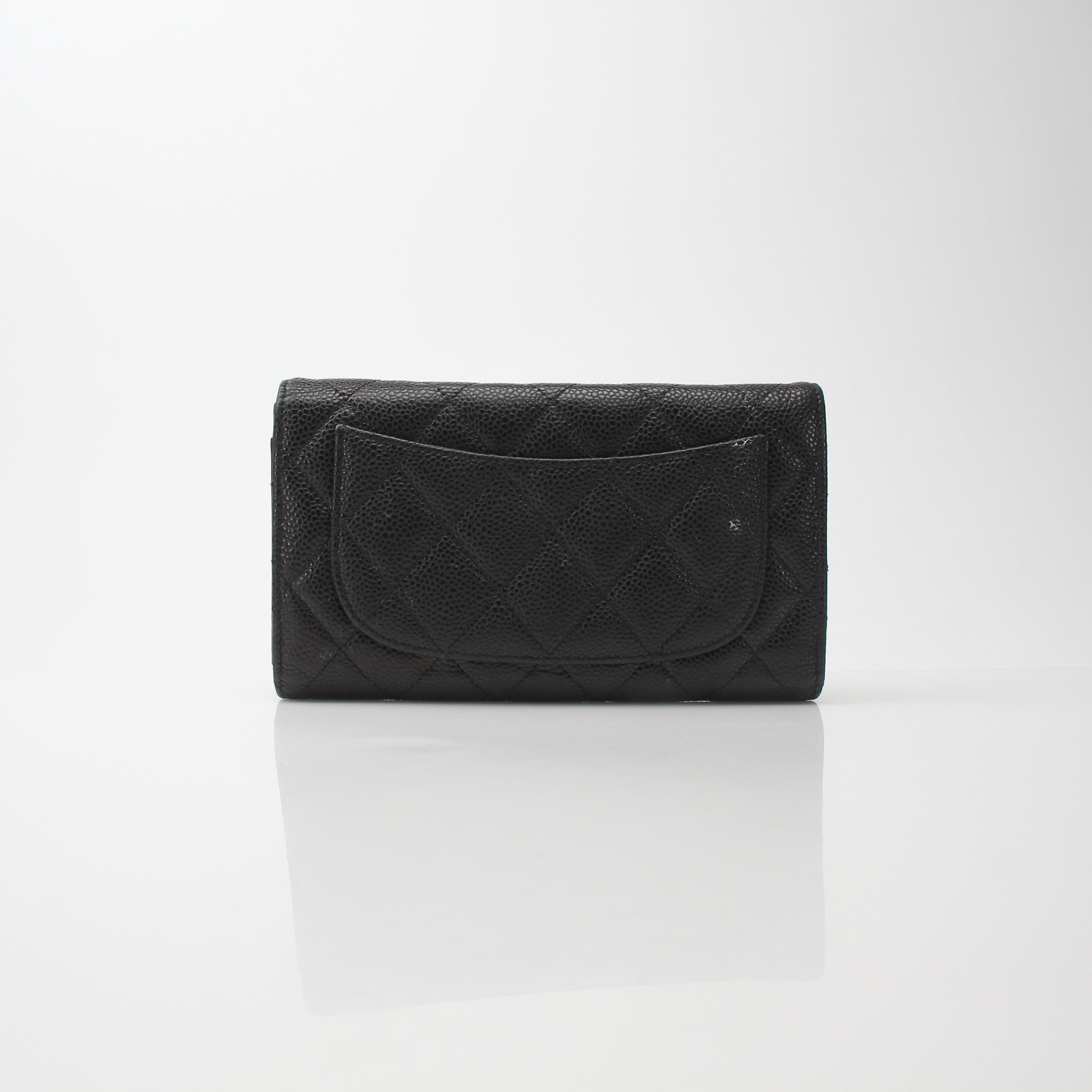 Chanel Quilted Caviar Large Flap Wallet
