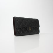 Chanel Quilted Caviar Large Flap Wallet