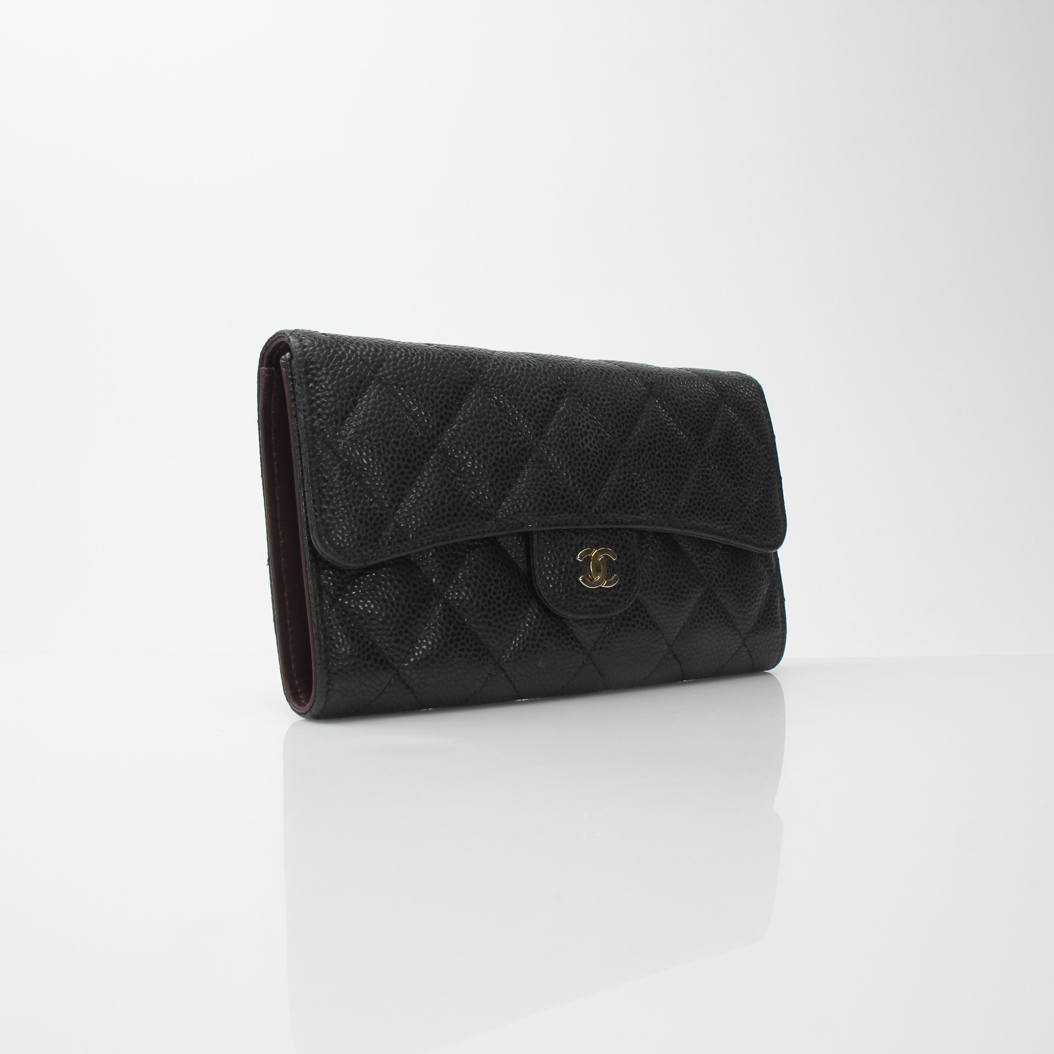 Chanel Quilted Caviar Large Flap Wallet