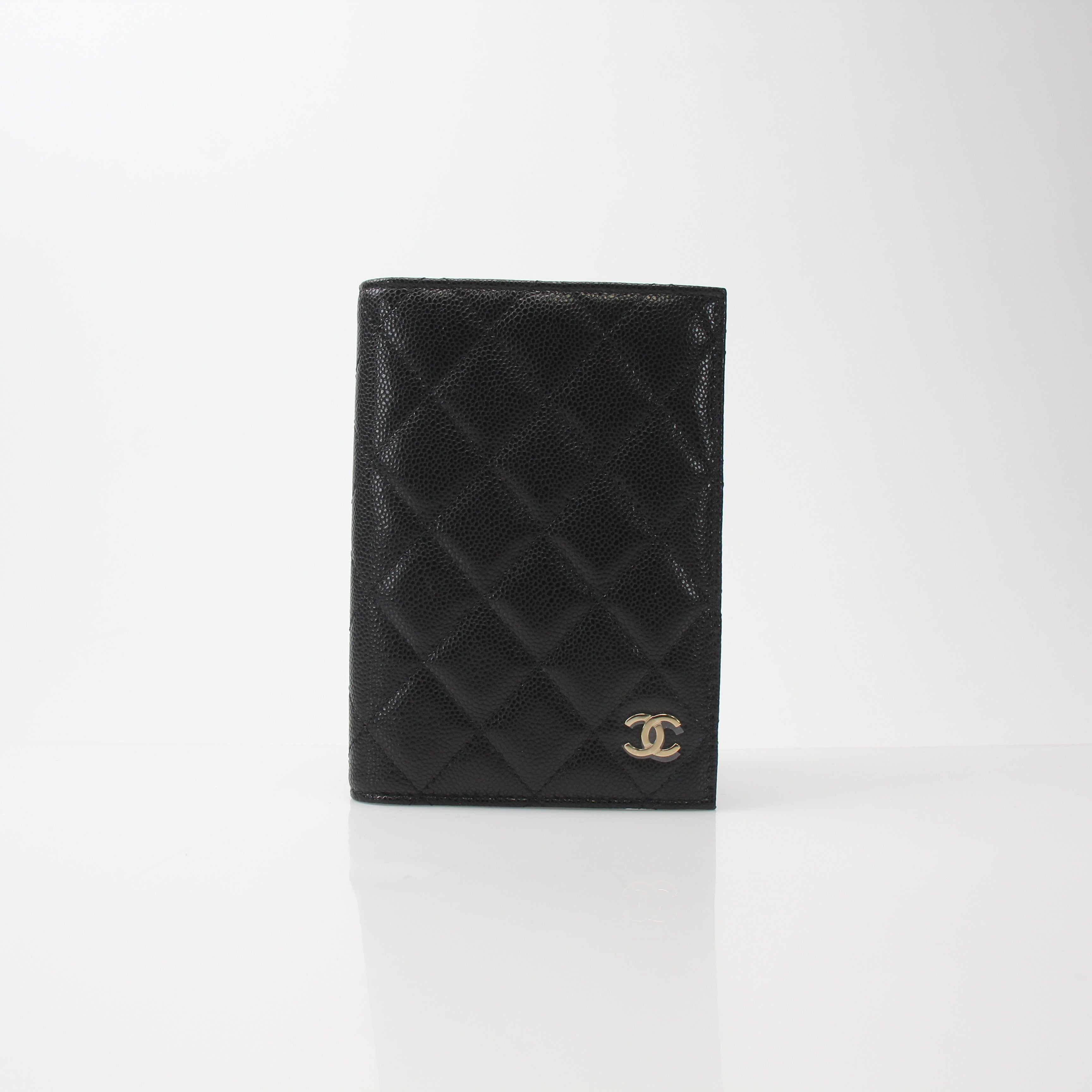 Chanel Quilted Caviar Passport Holder