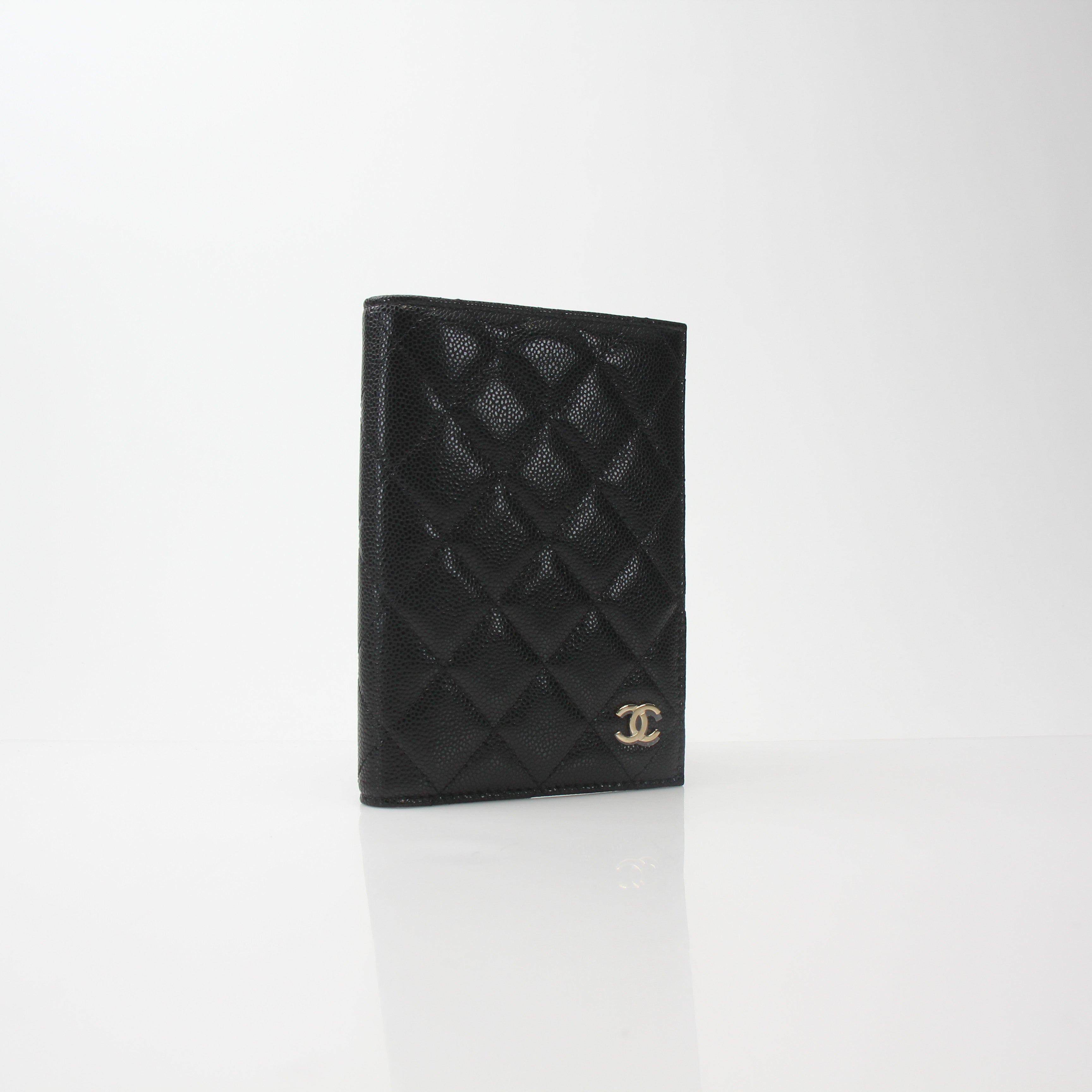 Chanel Quilted Caviar Passport Holder