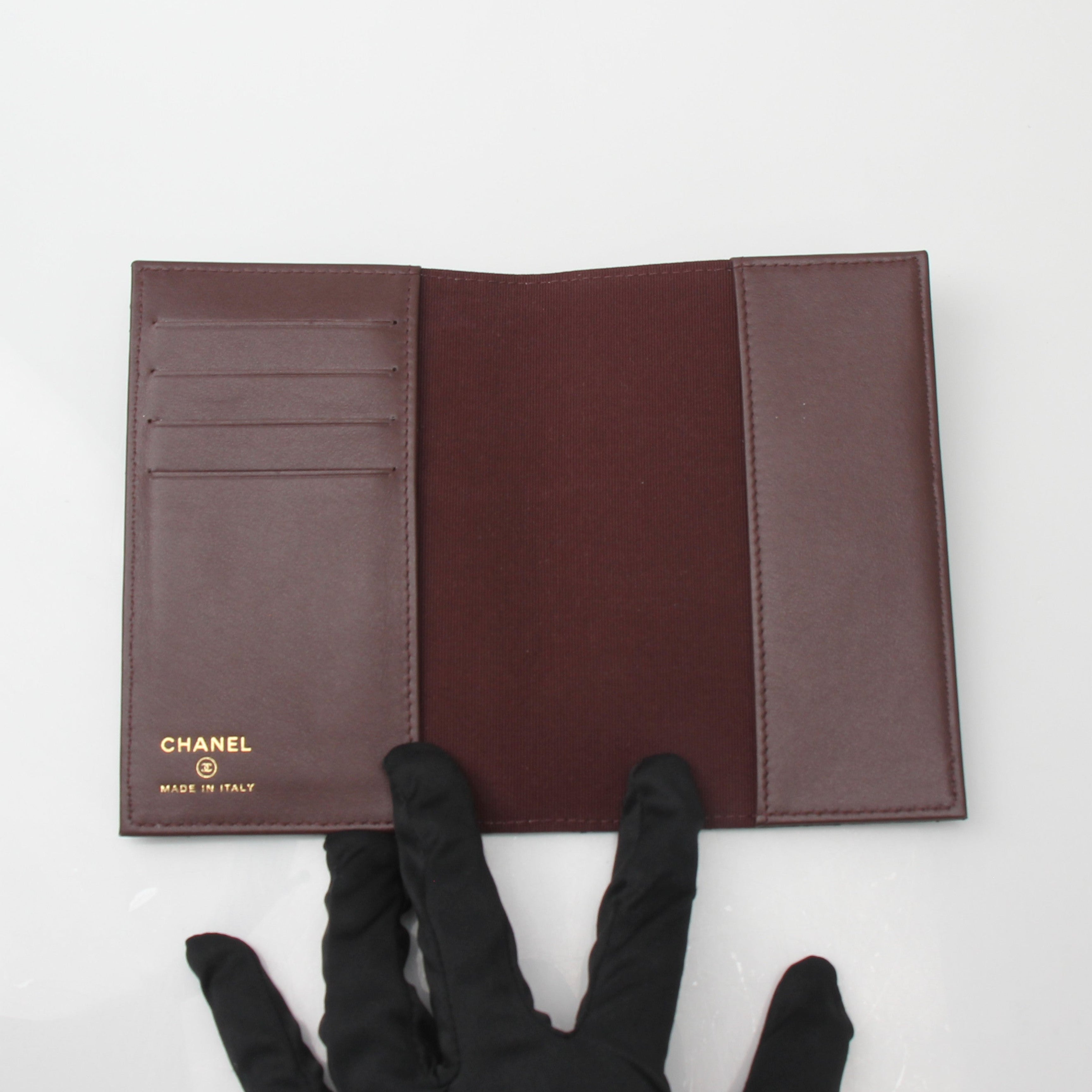 Chanel Quilted Caviar Passport Holder
