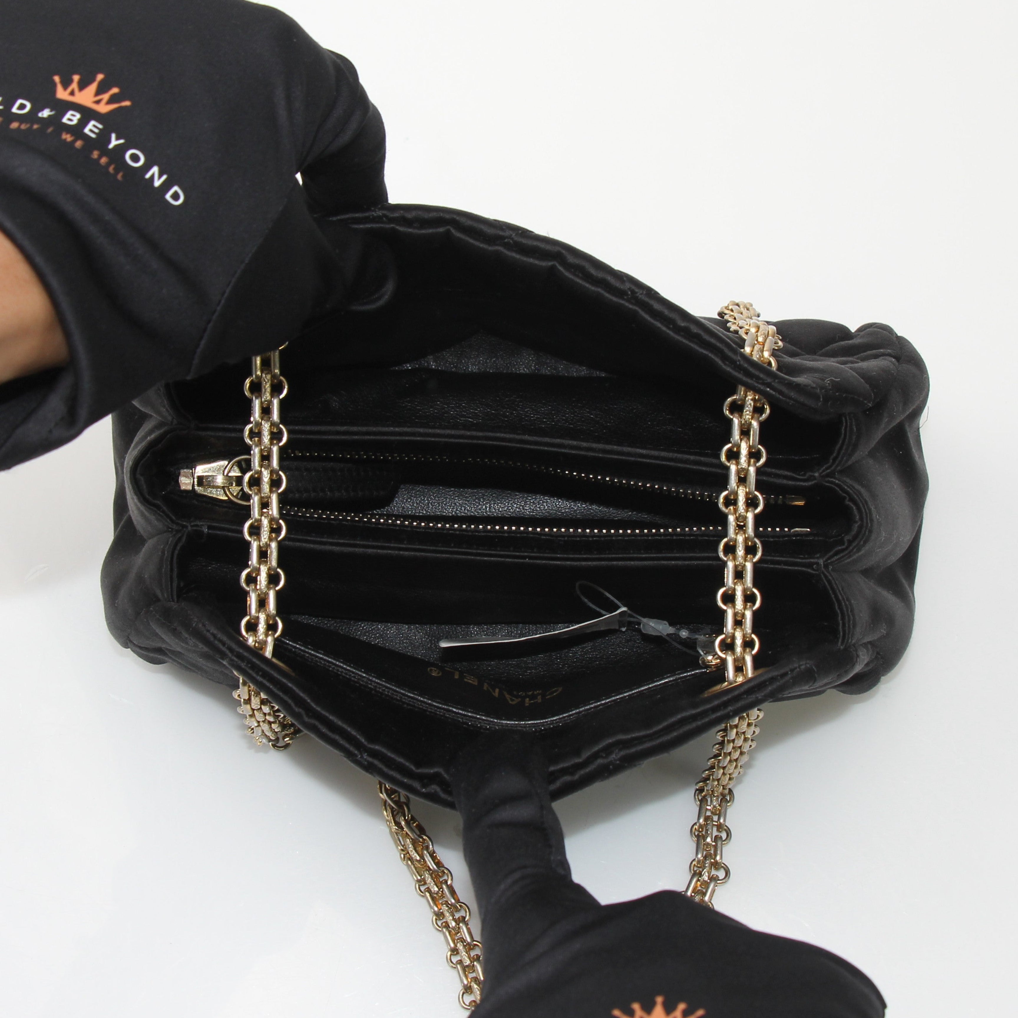 Chanel Mini Mademoiselle Satin Shoulder Bag