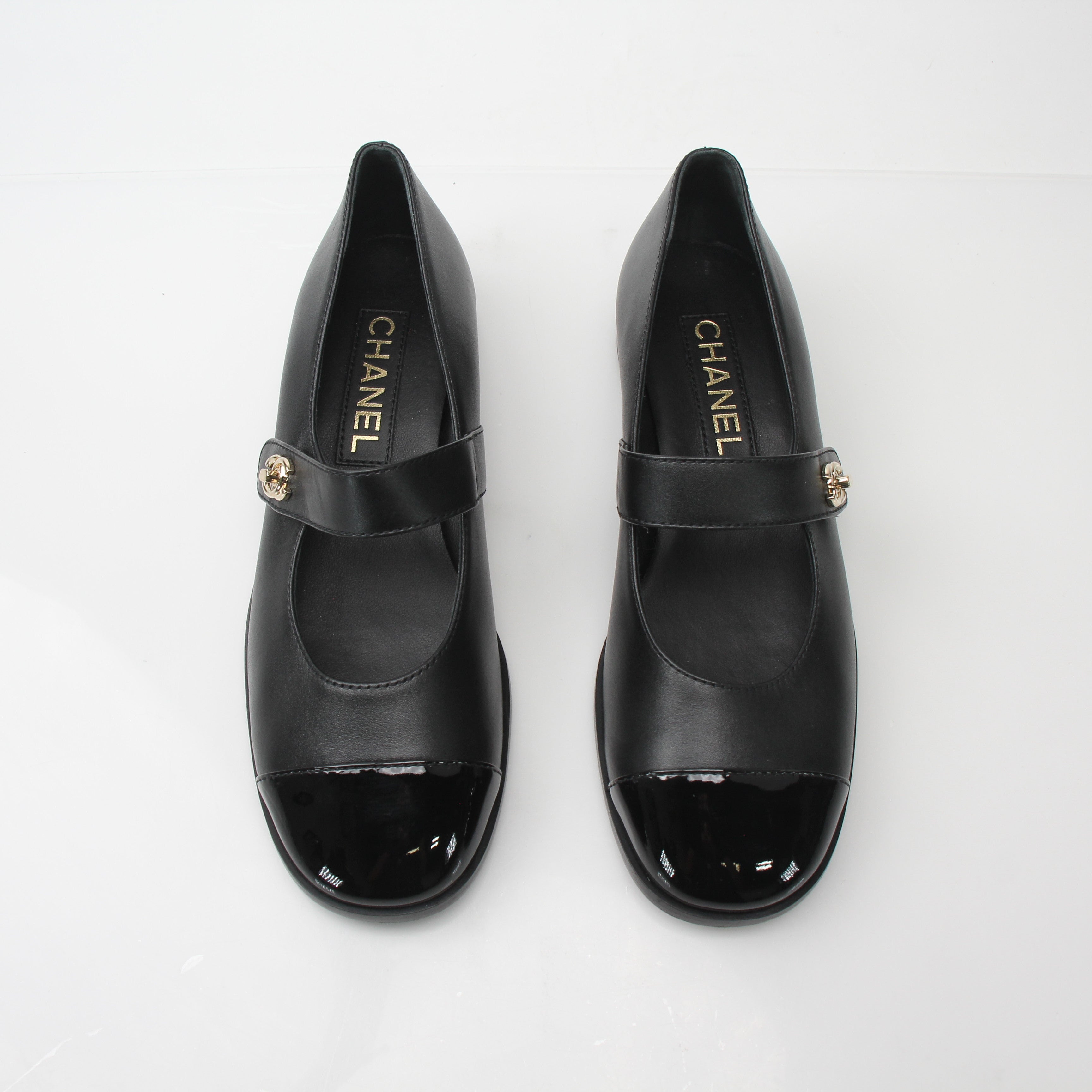 Chanel Women’s CC Turnlock Mary Jane Flats