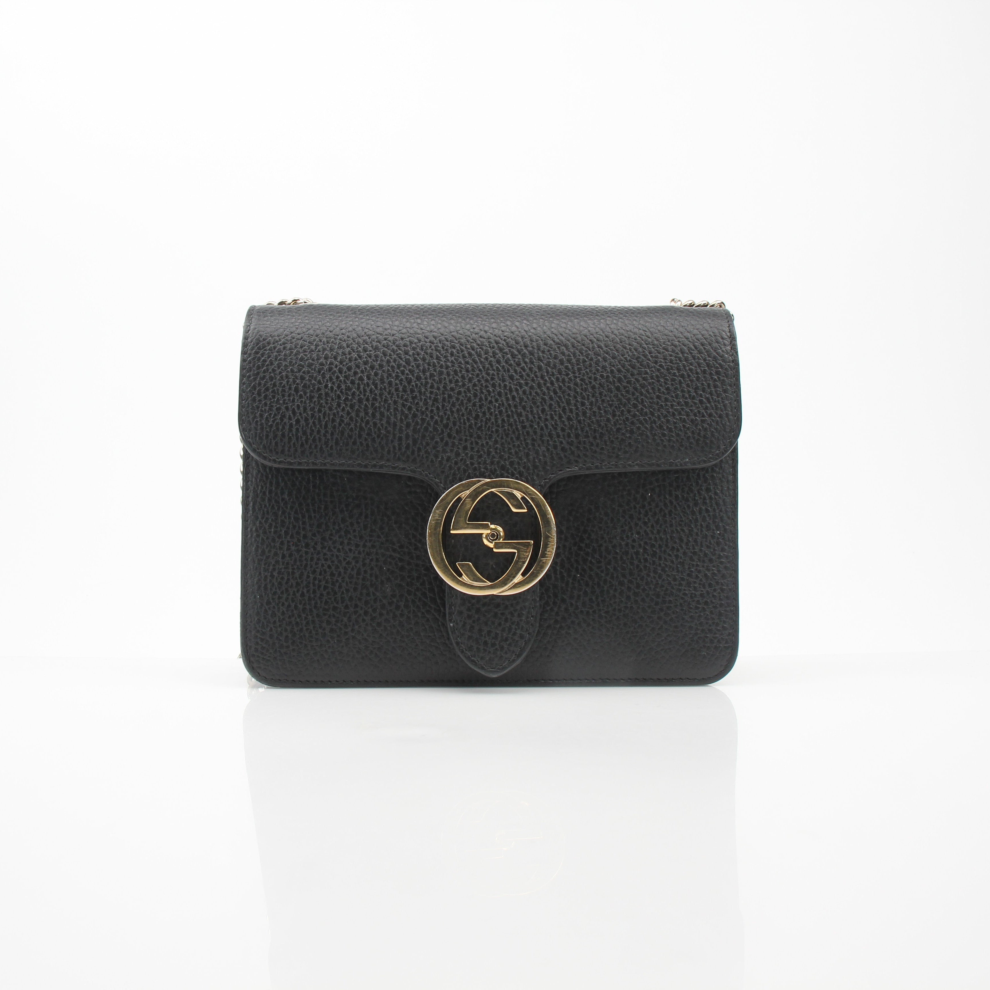 Gucci Dollar Calfskin Small Interlocking G Shoulder Bag