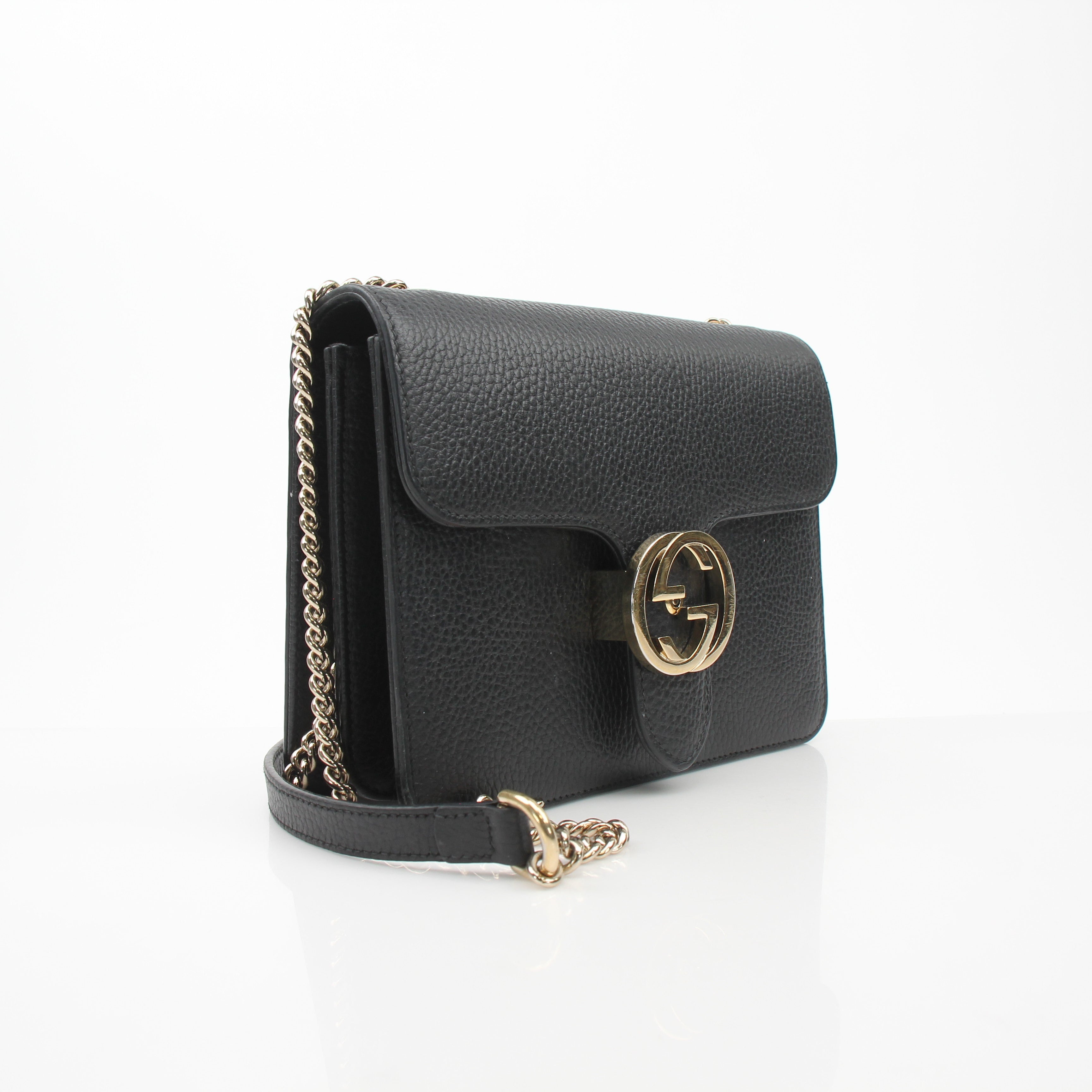 Gucci Dollar Calfskin Small Interlocking G Shoulder Bag