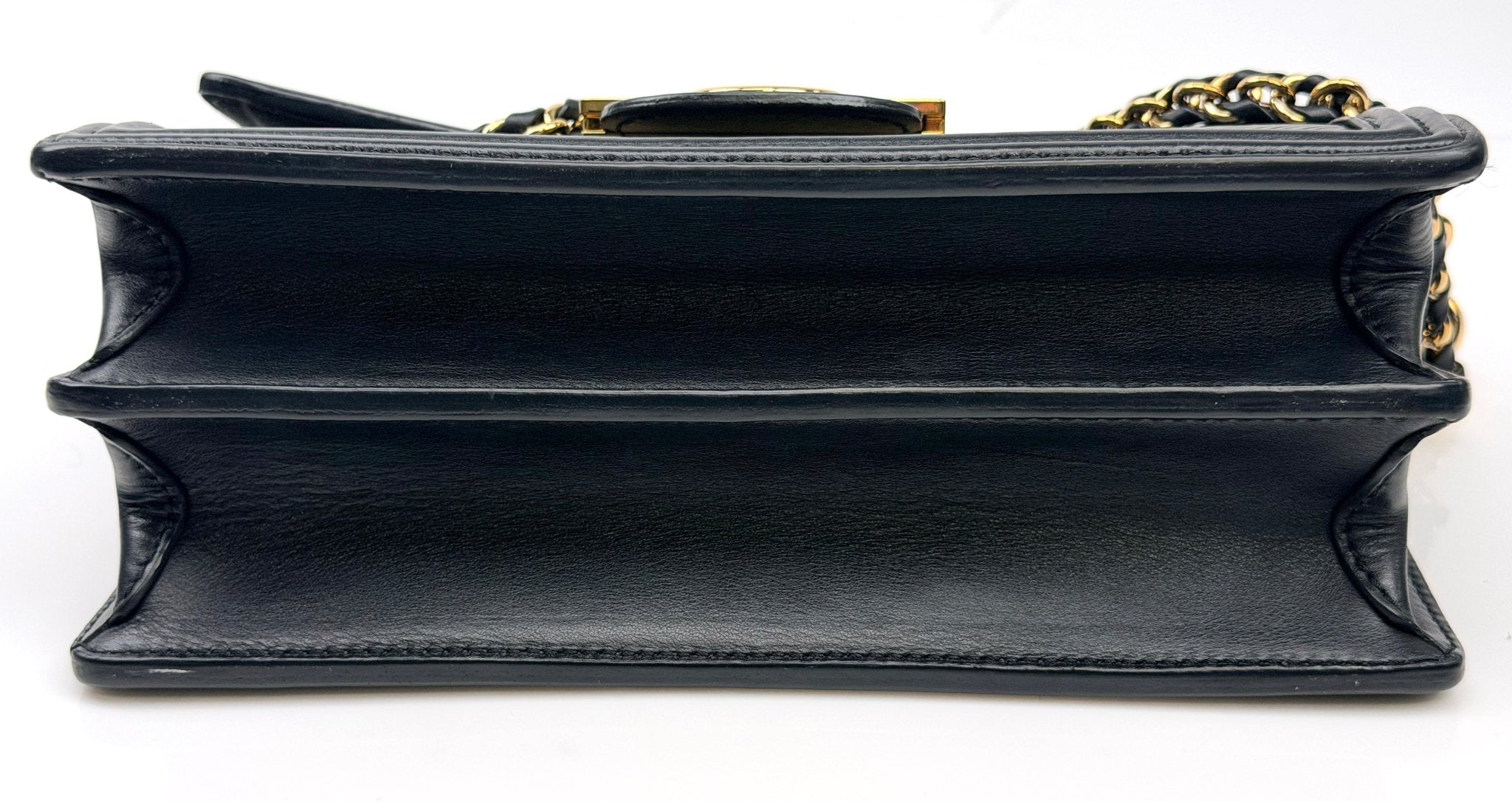 Louis Vuitton Mini Dauphine crossbody handbag by Gold & Beyond featuring a sleek design and stylish gold-tone hardware.