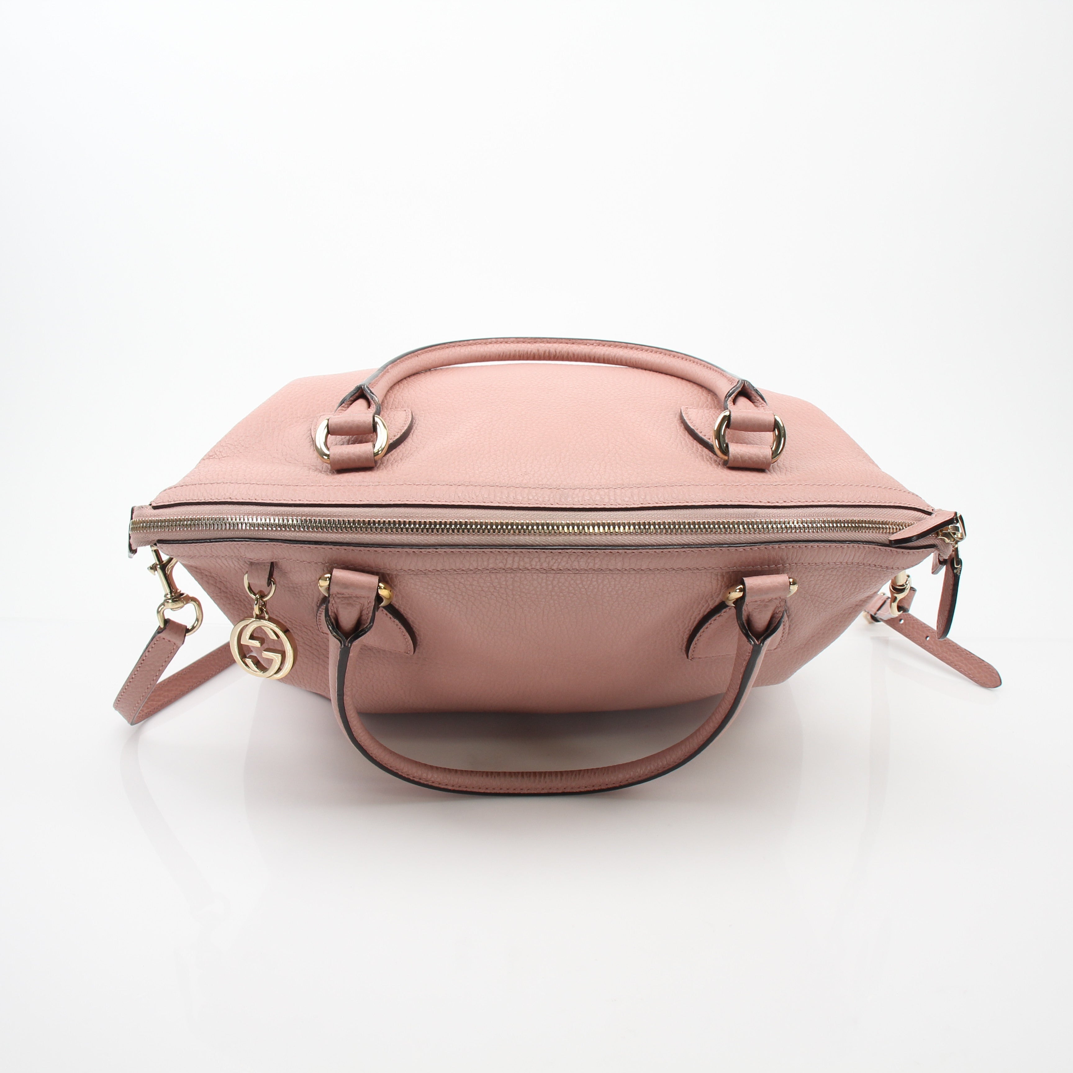 Gucci Medium Leather GG Charm Dome Satchel